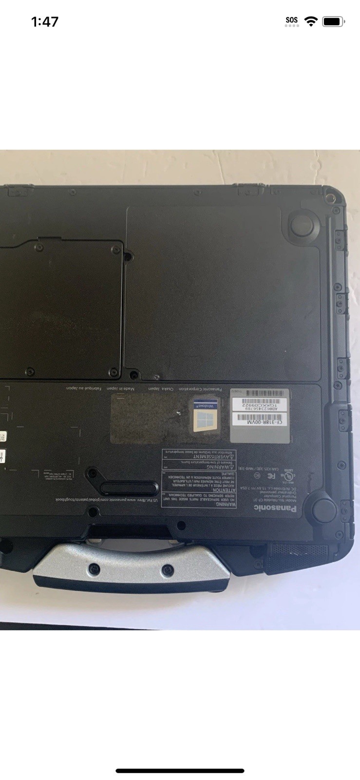 Panasonic Toughbook CF-31 MK6 i7-7600U Touch 16GB 256 SSD Win11pro 4G/DVD -Clean