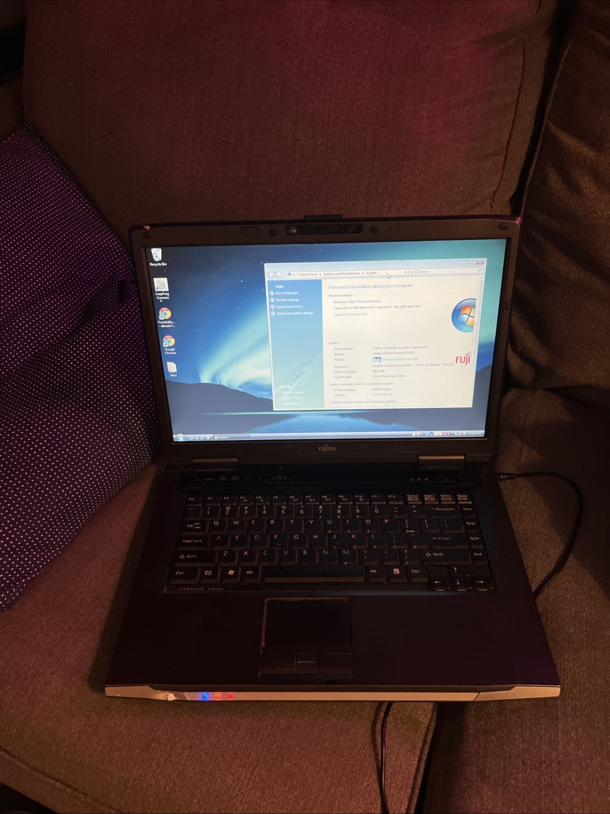 Fujitsu Lifebook A6120 Core 2 Duo, 3GB RAM, Windows Vista Tested And Works