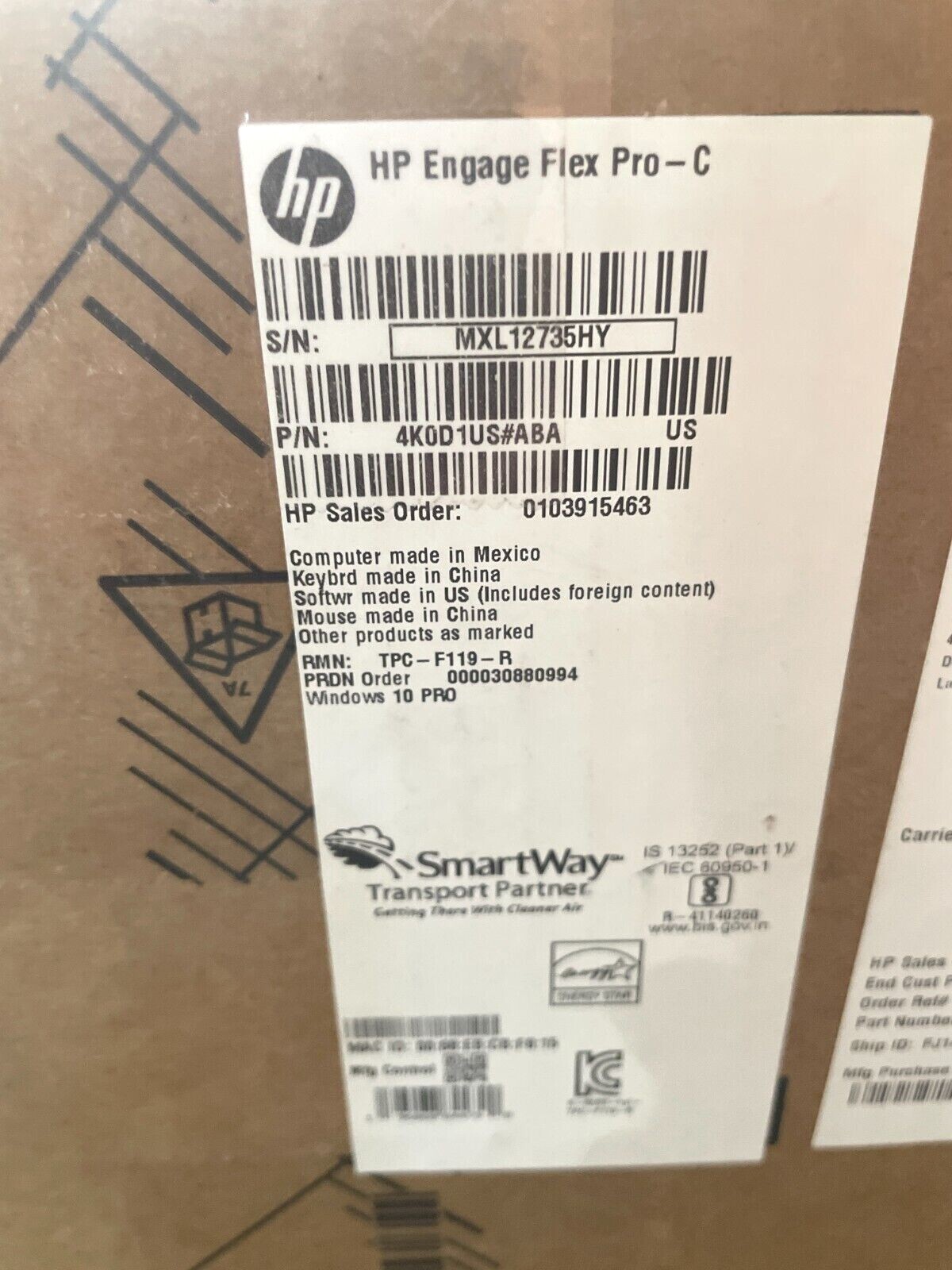 NEW HP Flex Pro-C G5400 8GB 128GB W10P 4K0D1US#ABA ✅❤️️✅❤️️ Sealed WTY