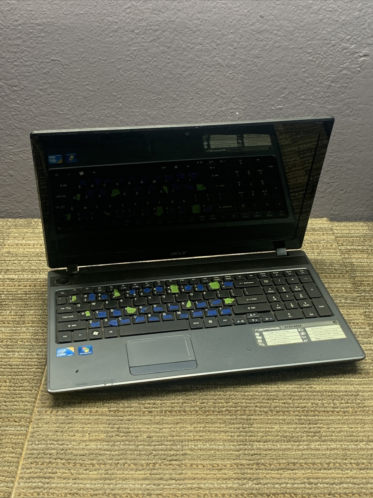 Acer Aspire 5733-6424 Laptop ASIS Intel Pentium I3 Processor 505