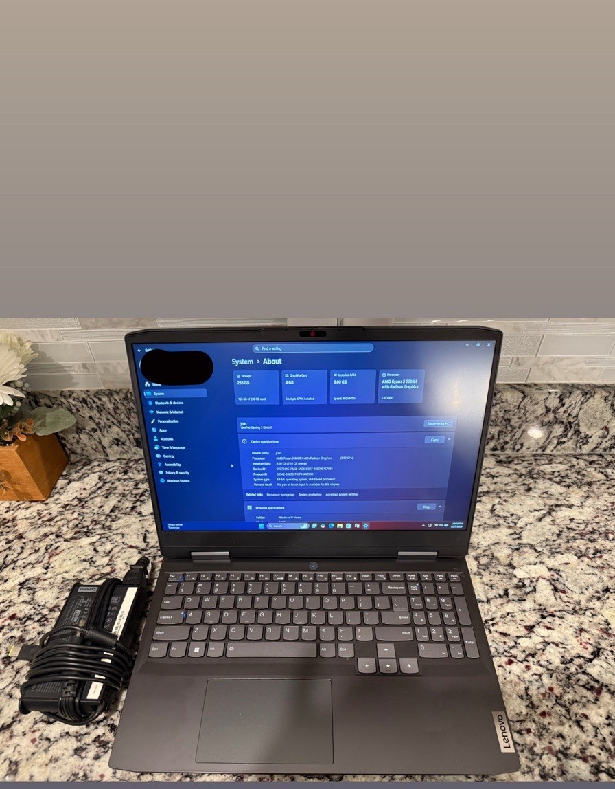 Lenovo IdeaPad Gaming 3 15ARH7 15.6″ Ryzen 5 6600H 8GB 256GB SSD W11 Gray