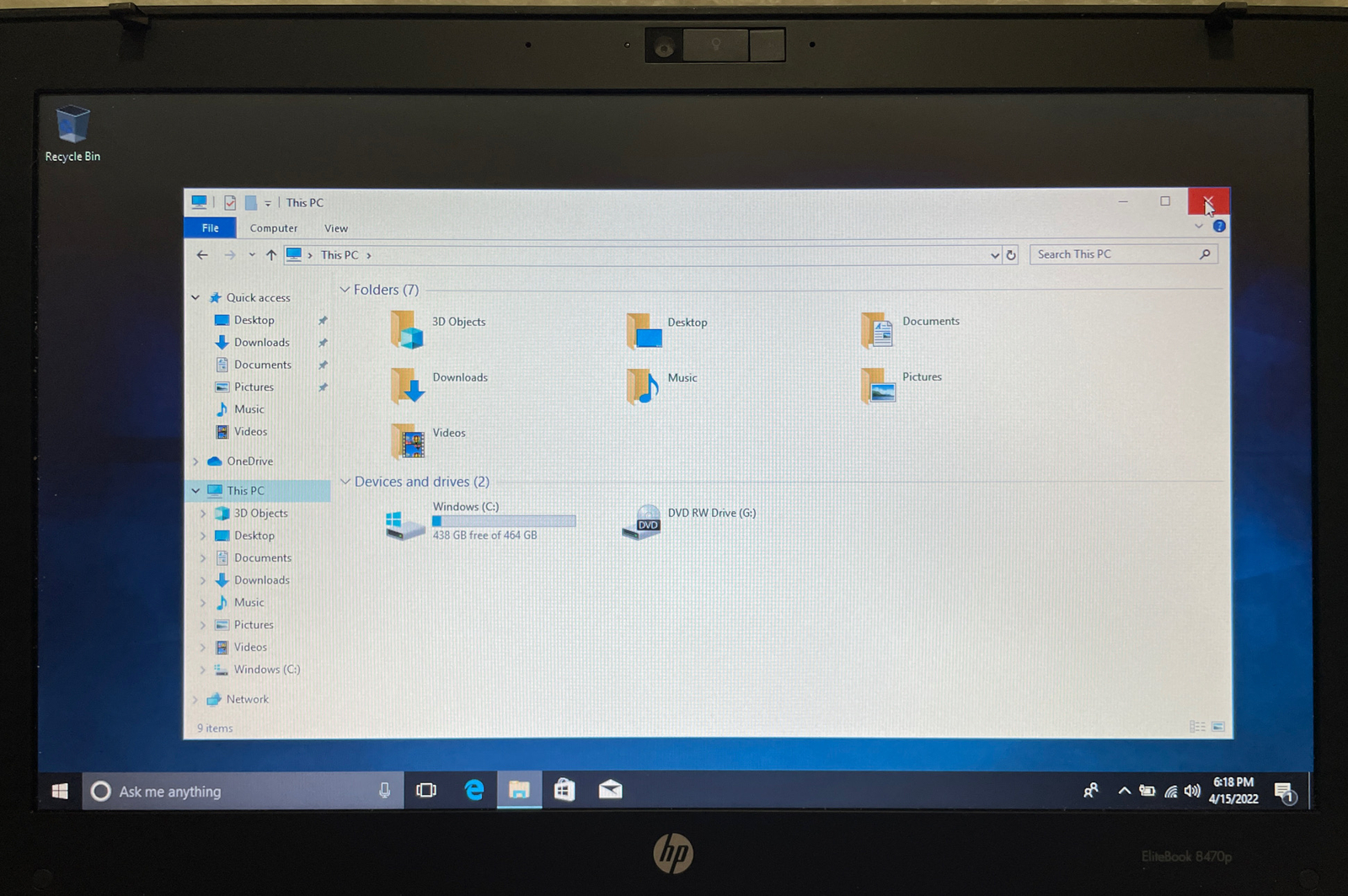 HP EliteBook 8470p i5-3320M 8GB 500GB 6.0Gb/s HDD HP EB 8470p 14″ 2.6GHz