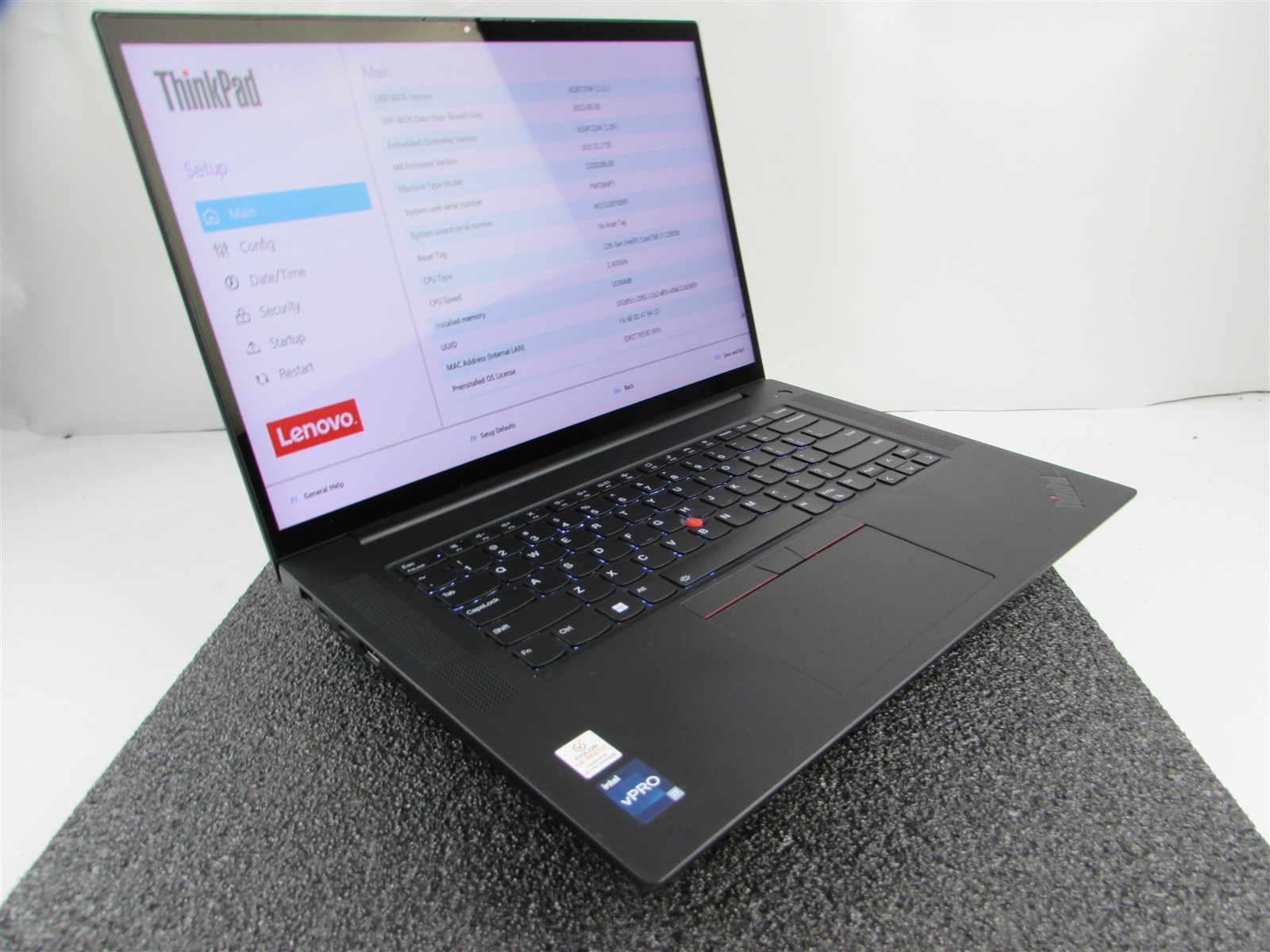 LENOVO THINKPAD P1 (GEN 5) 4K TOUCH I7-12800H 512GB 16GB RAM RTX A1000 WIN 11