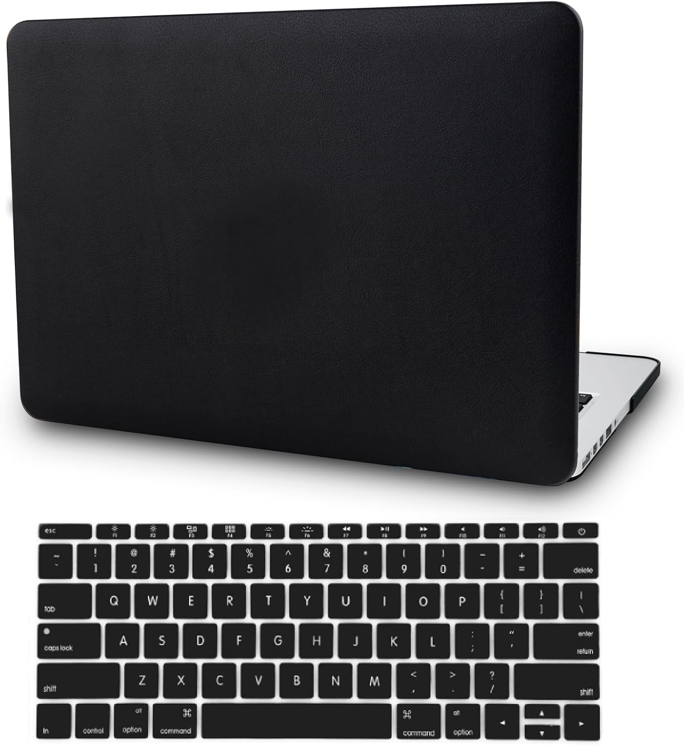 Ultra Thin Case for MacBook Air 15 inch M5 2026 2025-2023 Release Black Leather