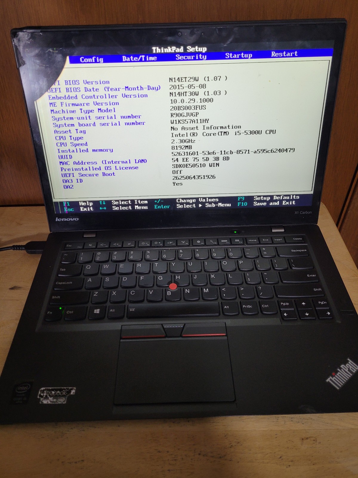 Lot of 5 Lenovo 3rd Gen X1 Carbon Laptops – Bootable, For Parts 8GM RAM 256 SSD