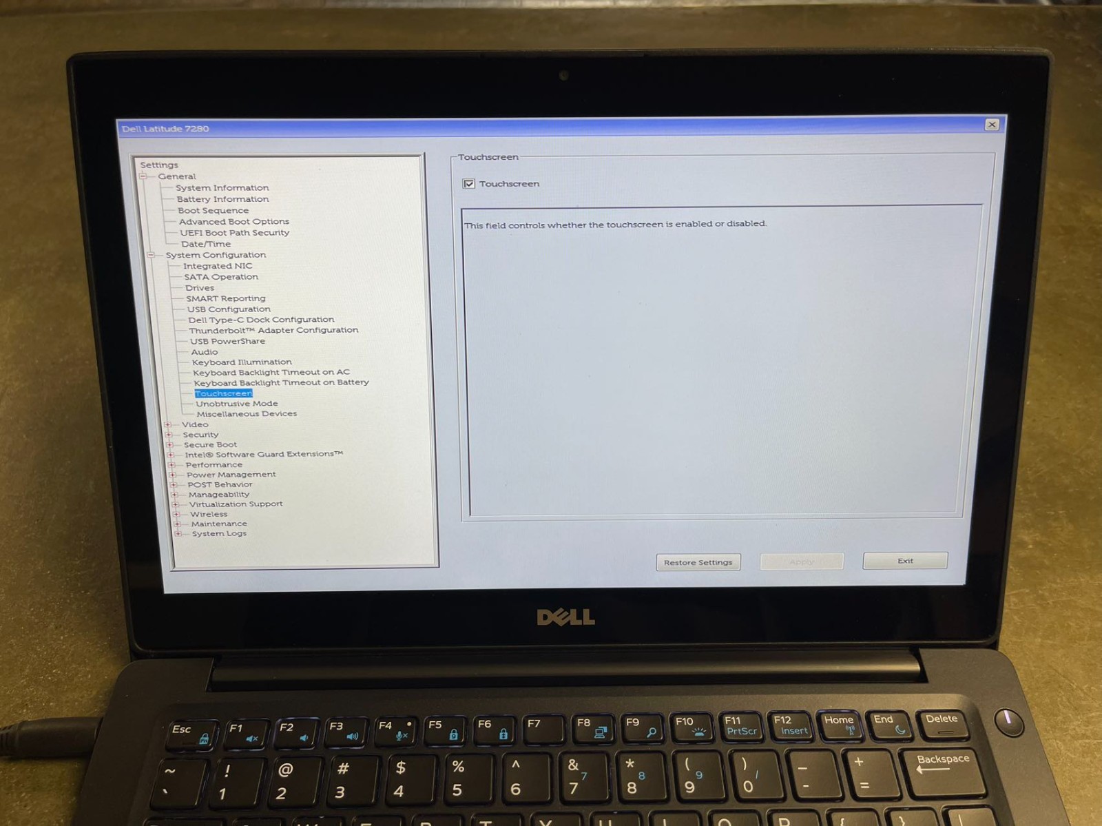 LOTX4 Dell Laptop Latitude 7280 Touchscreen 12.5″ i7-7600U MOTHERBOARD KEYBOARD