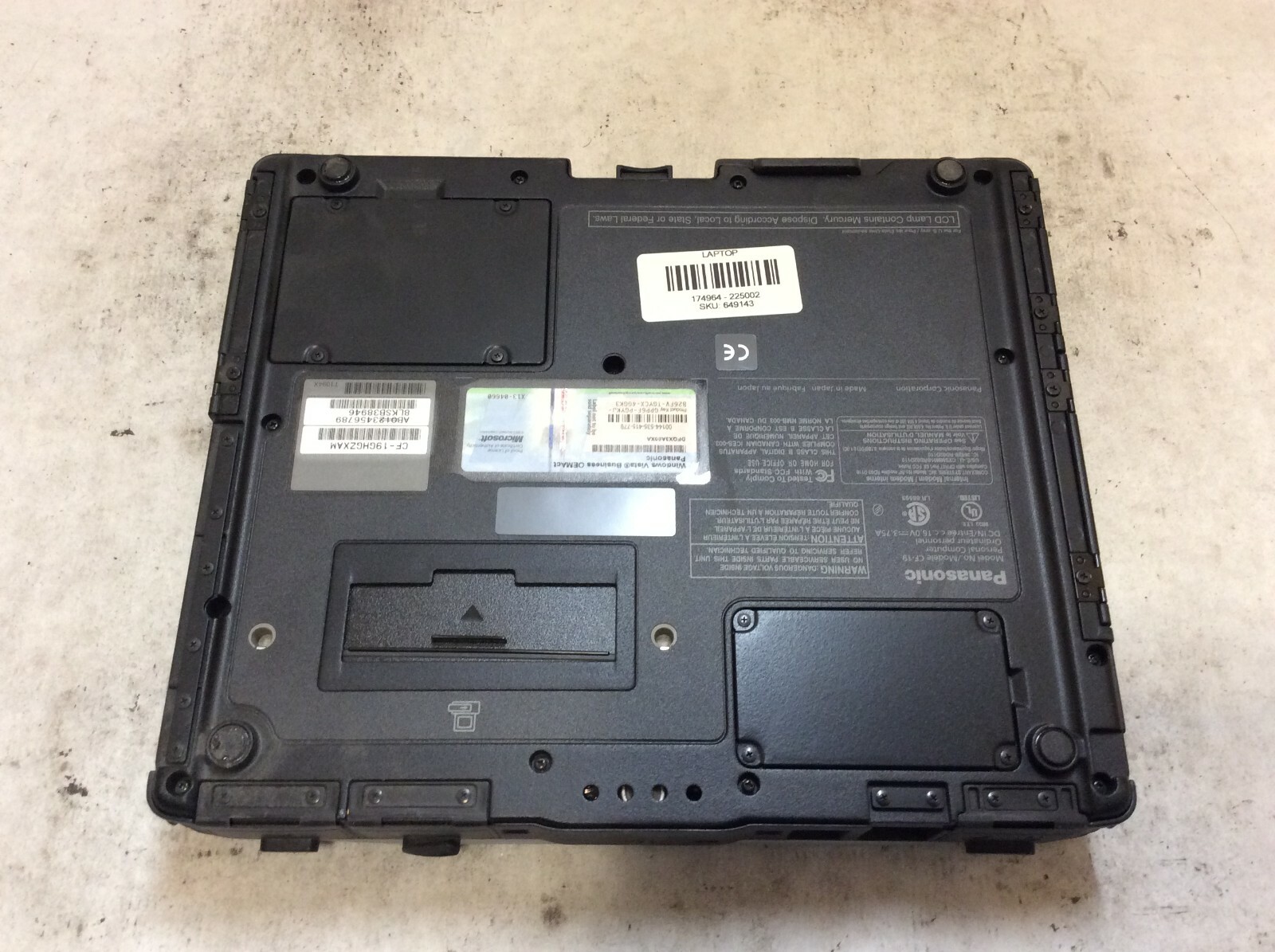 Panasonic CF-19GHGZXAM Laptop 11″ Intel Core 2 Duo WON’T BOOT -PP