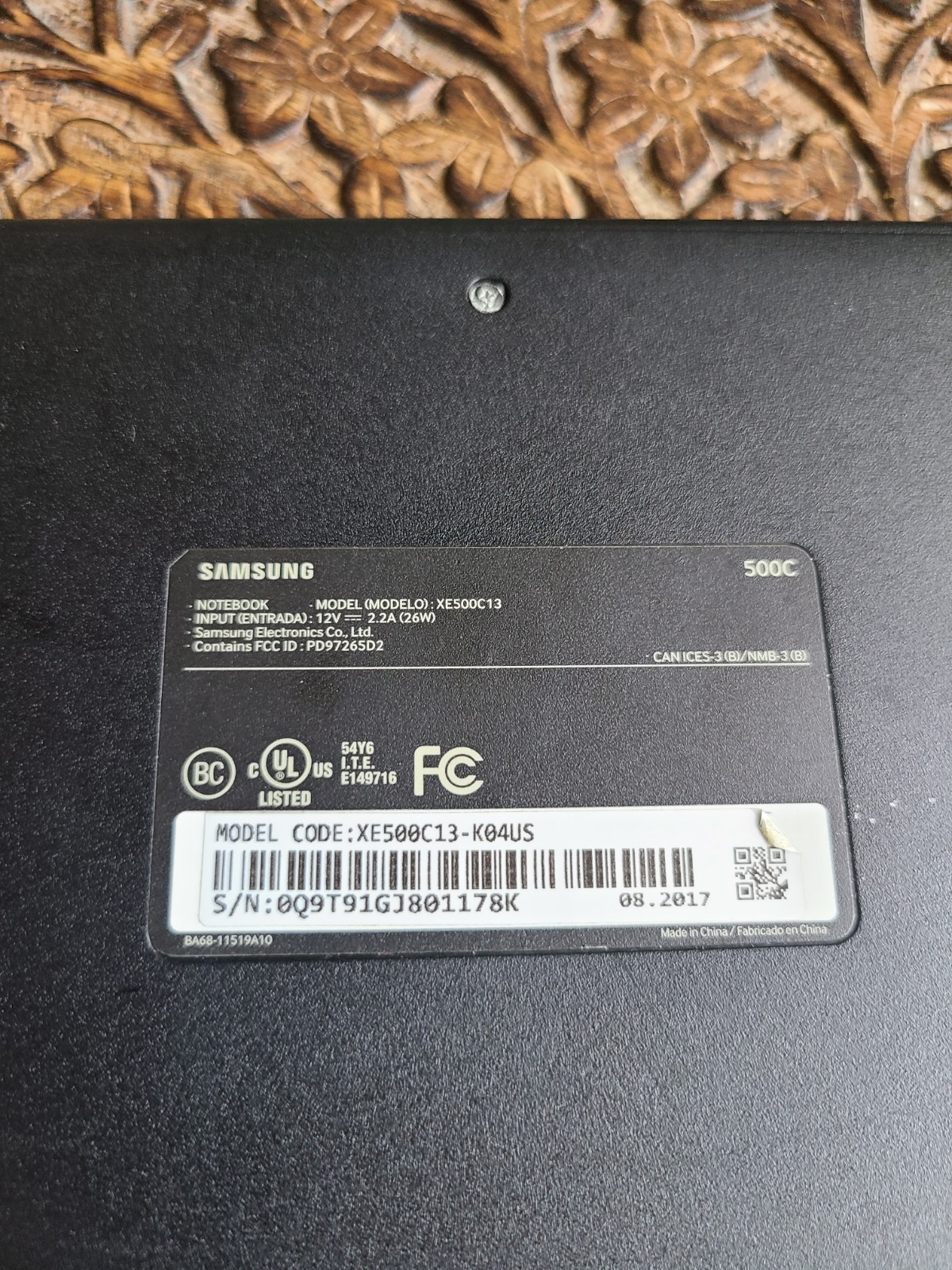 Samsung Chromebook 3 XE500C13 Broken Screen Powers On Parts Repair No Charger