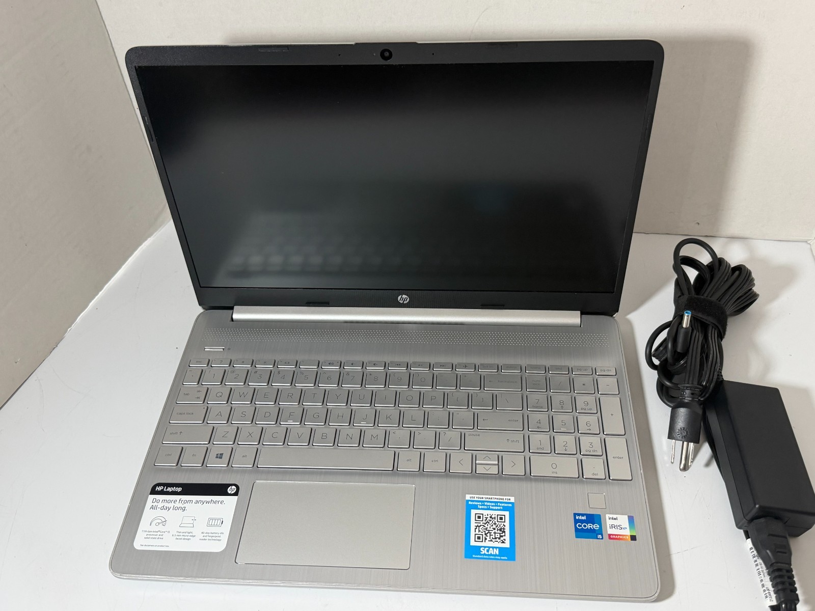 HP Laptop 11th Gen Core i5-1135G7 16GB RAM 512GB NVMe Win11H w/AC Adapter