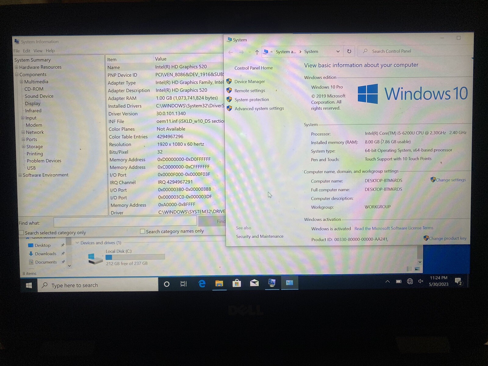 DELL LATITUDE 3379 2IN1 TOUCH INTEL i5-6200U 2.3GHz 8GB RAM 256GB SSD Win10Pro