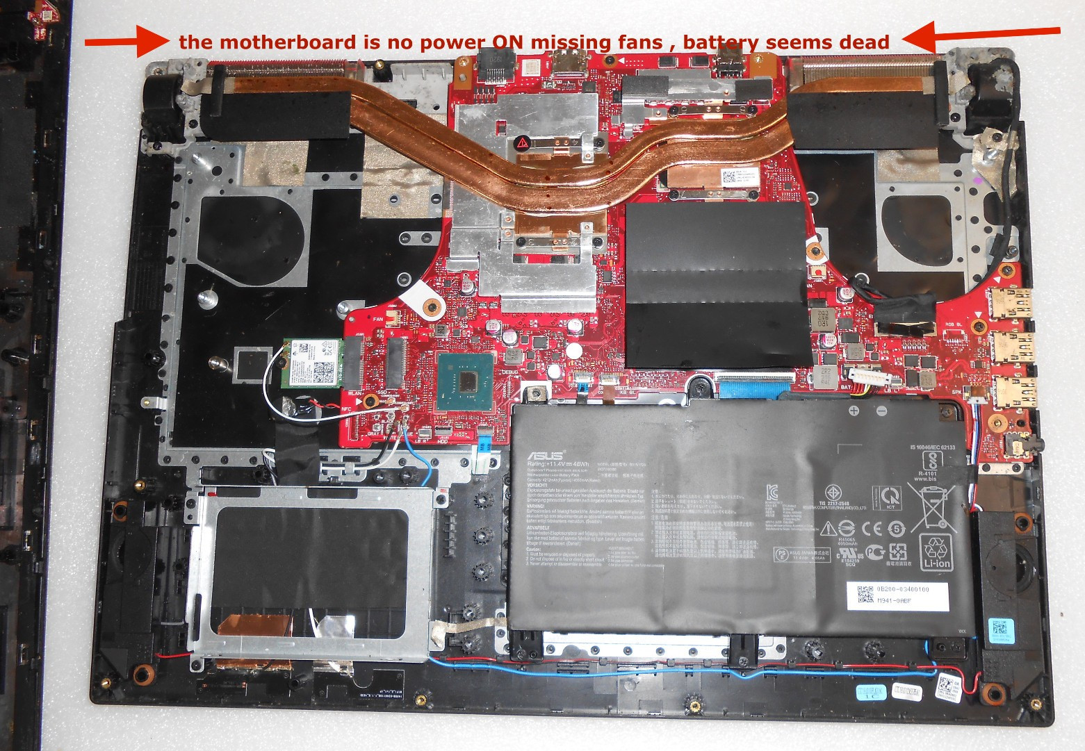 ASUS ROG Strix Dead, For Parts/Repair GL731GT-EB76