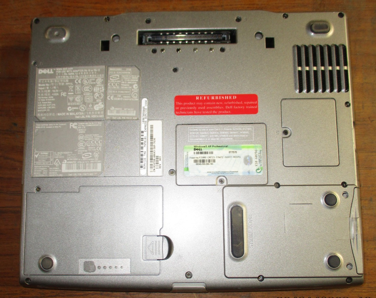 Dell Latitude D610 Pentium M 2GB RAM 60GB HDD Windows XP – Poor/No Battery