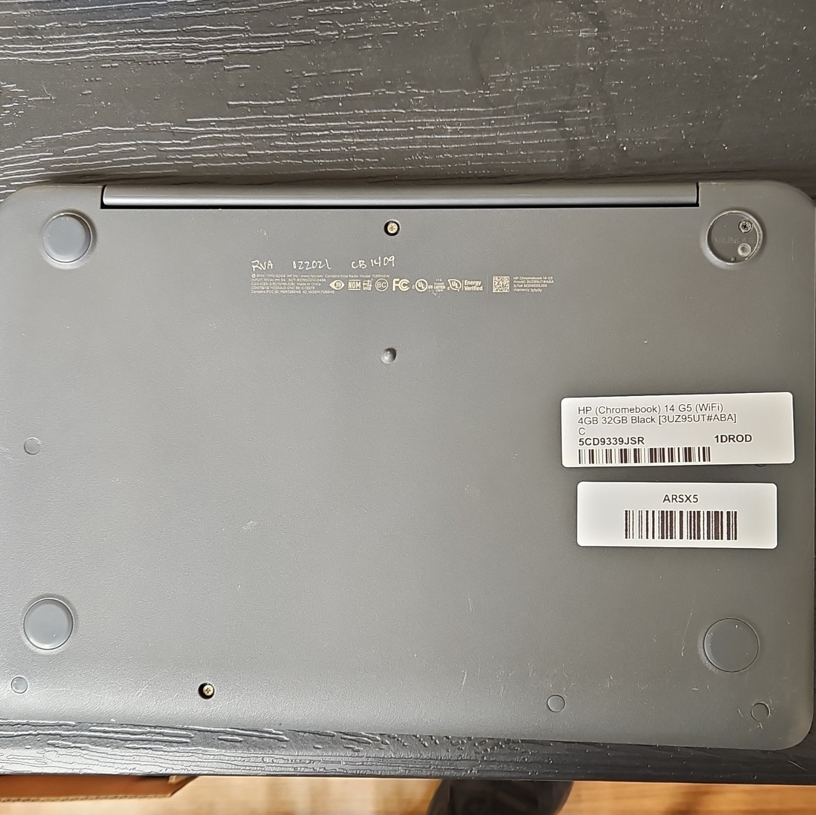 HP Chromebook 14 G5 14in Intel 1.10GHz 4GB 32GB eMMC Chrome OS Black WiFi