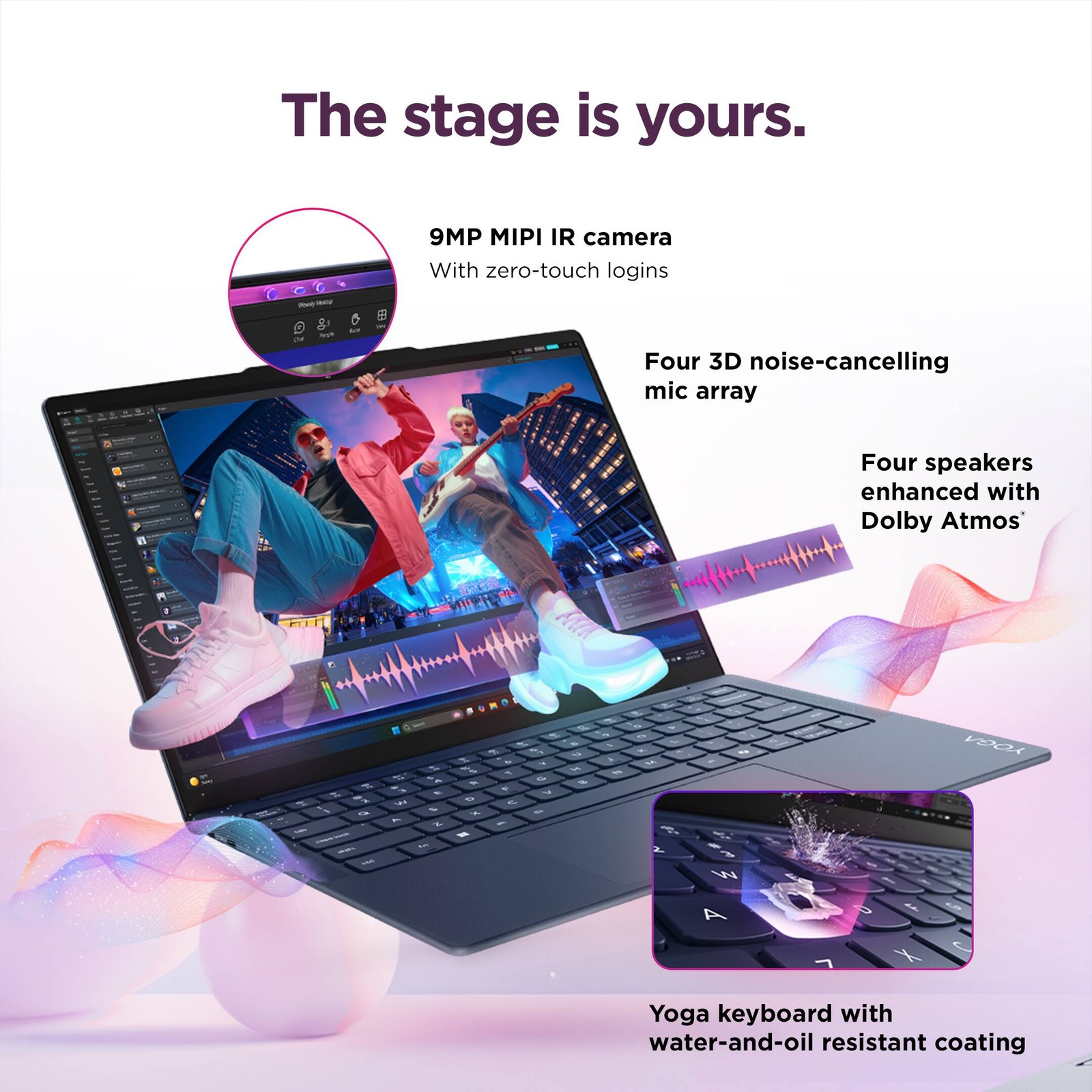 Lenovo – Yoga Slim 7x 14″ 2K OLED Touchscreen Laptop- Snapdragon X2 Plus X2P-…