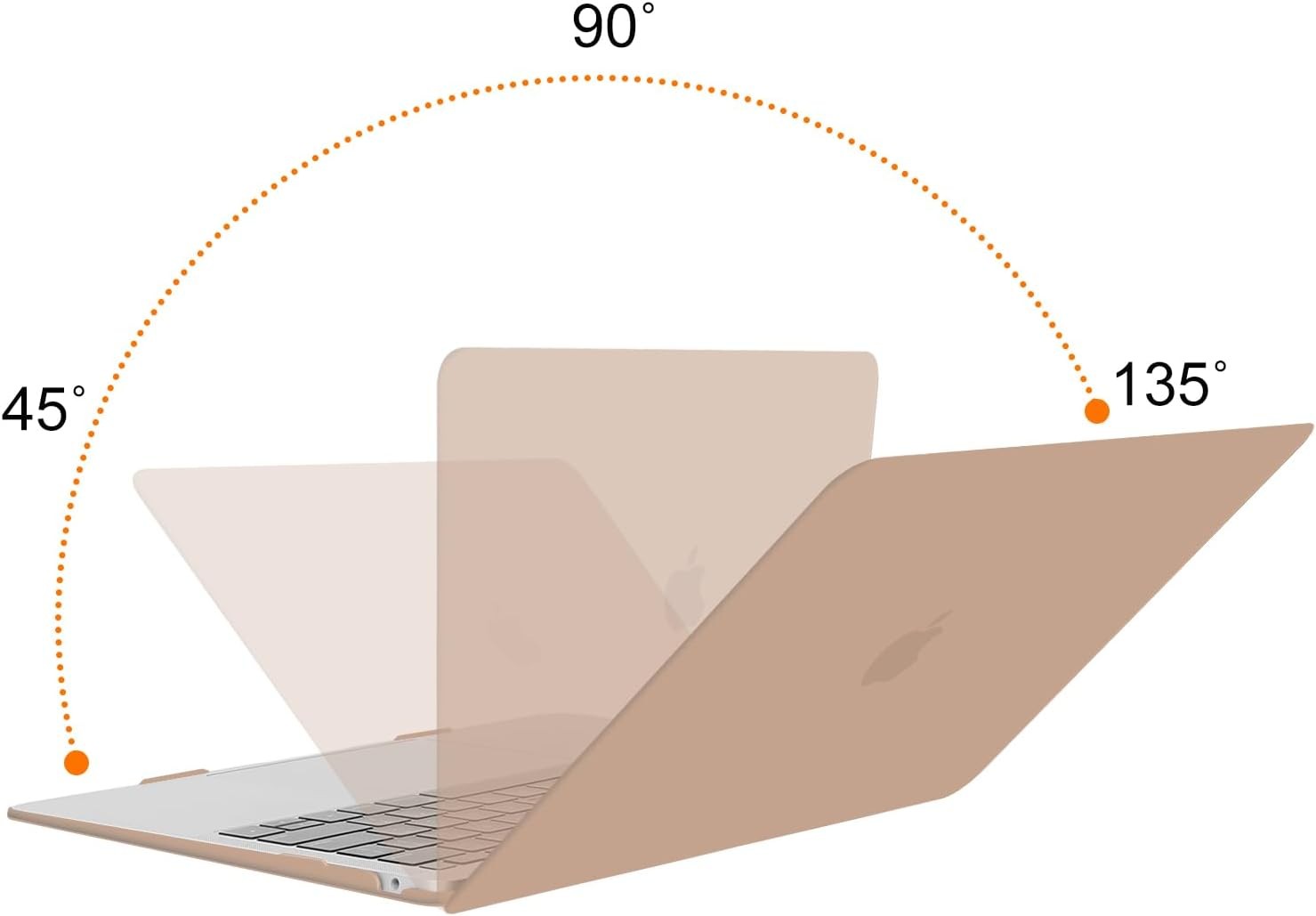 MacBook Air 13 inch Case M1 Chip 2021-2018 Release A2337 A2179 A1932, Bronze Bro