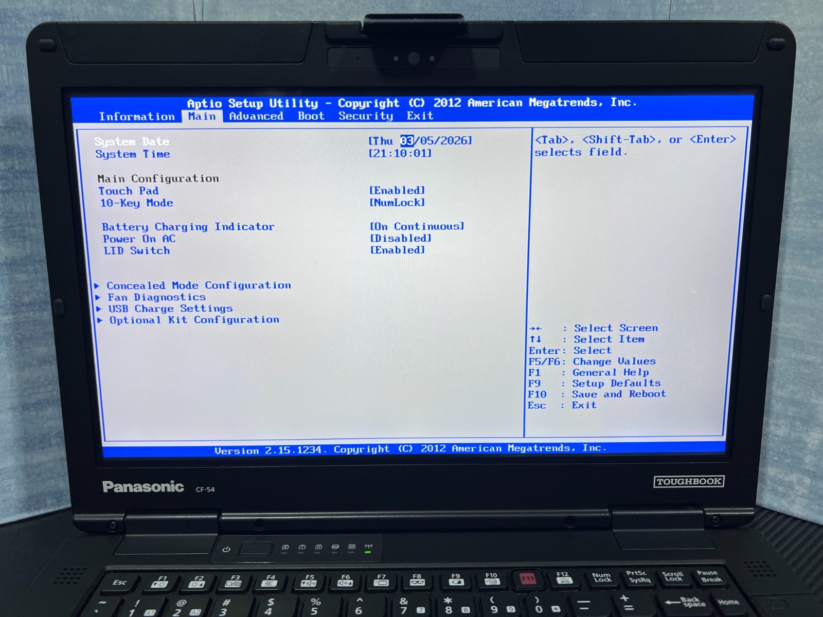 CF-54J2487VM, i5-7300U @2.60GHz, 256GB SSD M.2, 16GB, TOUCHSCREEN, 4G LTE, 4240H