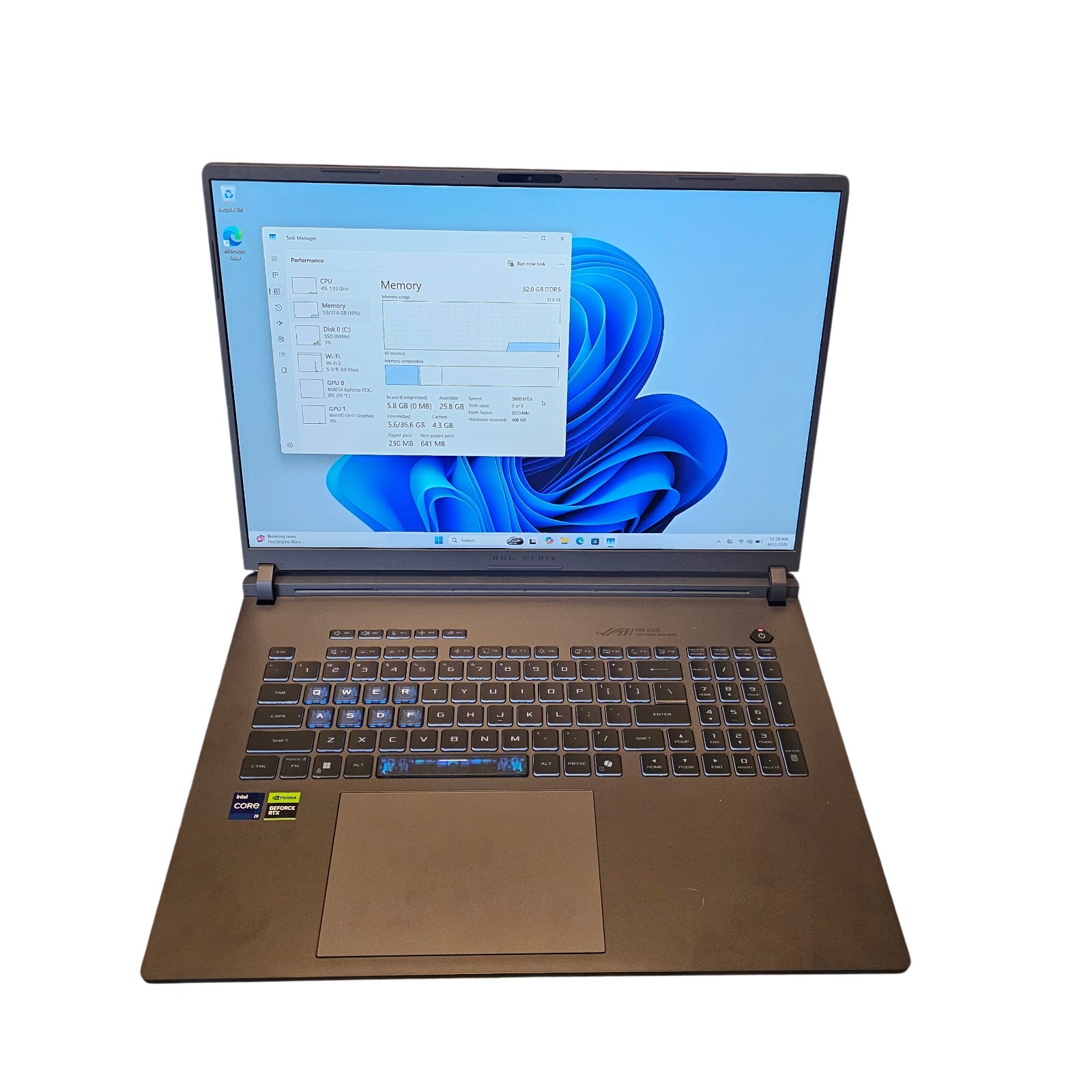 ASUS ROG Strix G18 18″ Gaming Laptop – Core i9 – RTX 5070 – 32GB RAM – 1TB SSD