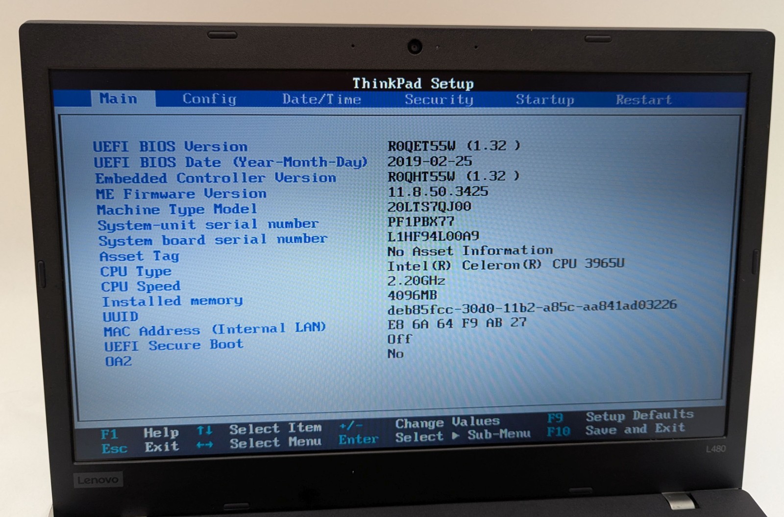 Lot of 2 Lenovo ThinkPad L480 14″ Laptop Celeron 3965U 2.20GHz 4GB *BAD KEYBOARD