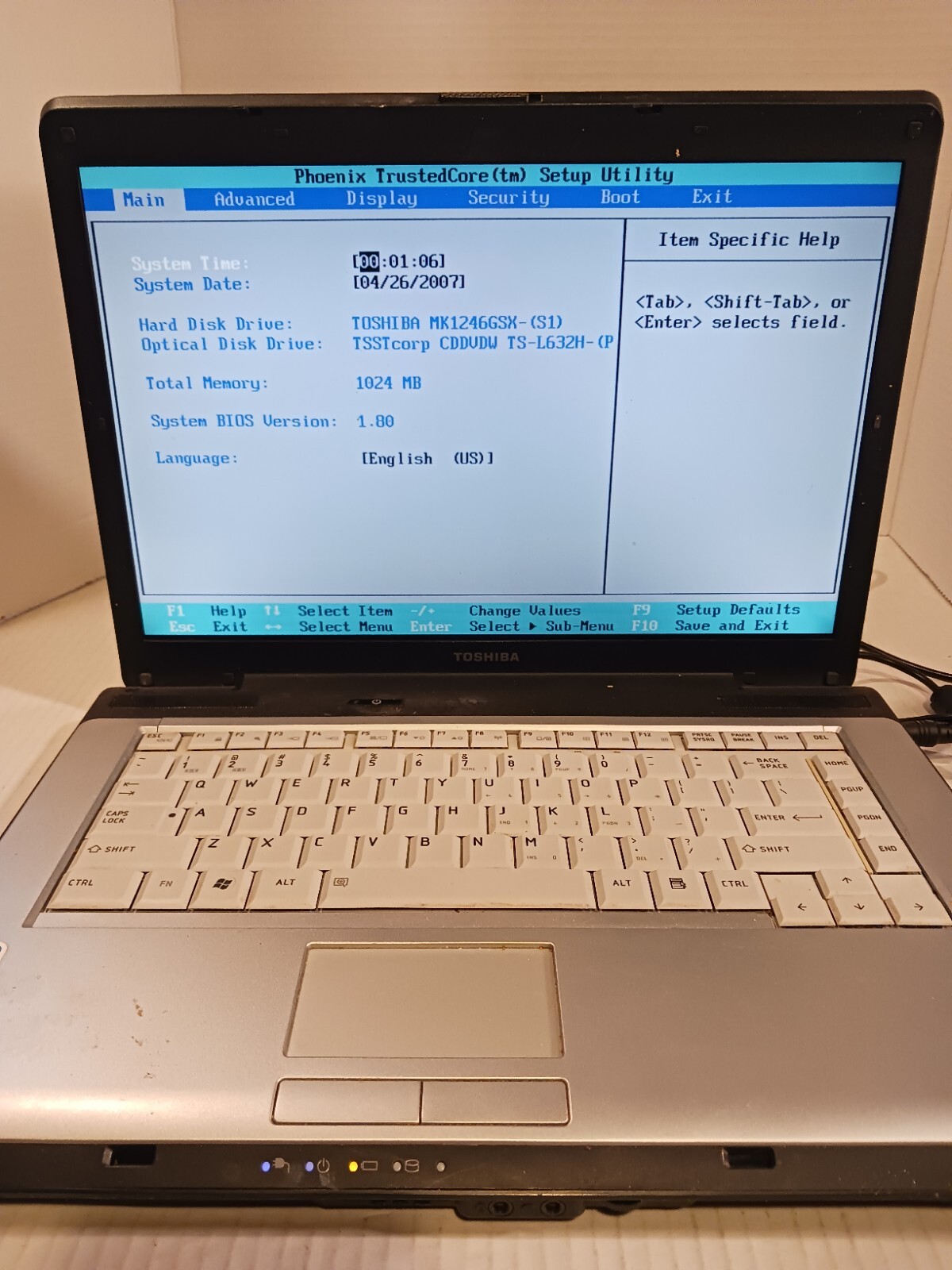 Toshiba Satellite A205 System Unit Window Vista Home Prem Dvd/cd/R ,WORKING COND