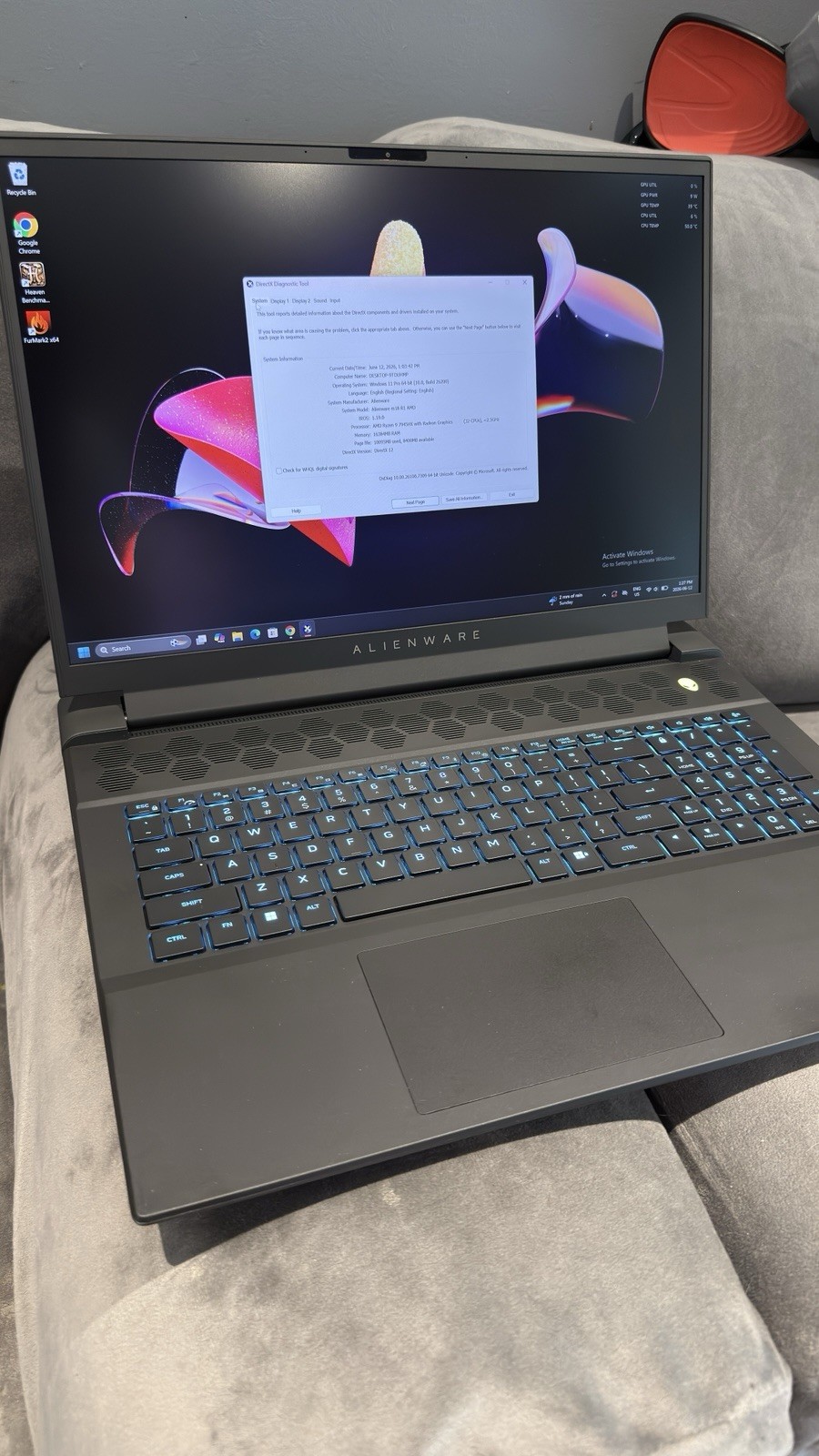 Dell Alienware M18 R1 165hz QHD Ryzen 9 7945HX 16GB 1.5 TB SSD RX 7900M