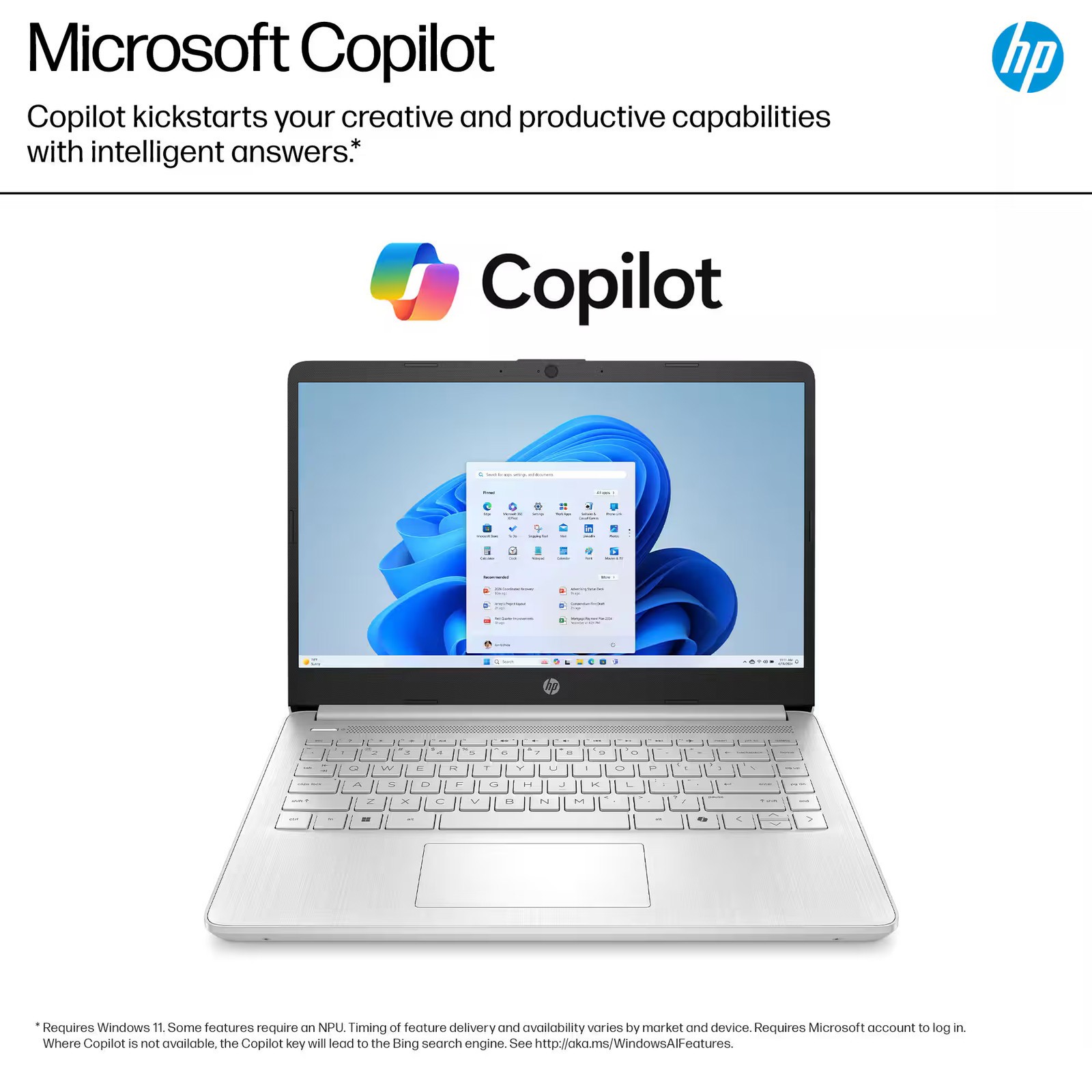 HP – 14″ Laptop – Intel Processor N150 – 4GB Memory – 128GB UFS – Natural Silver