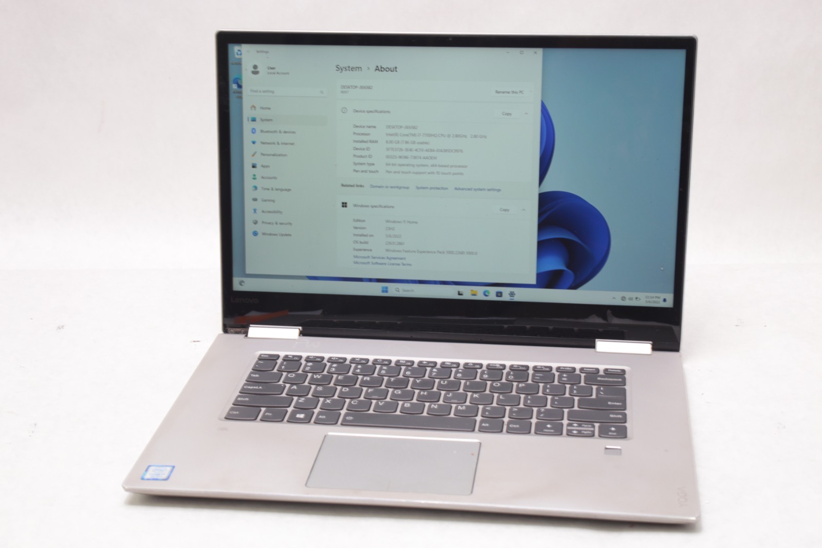 Lenovo Yoga 720-15IKB 15.6” TOUCH FHD i7-7700HQ 2.8GHz 8GB 240GB SSD