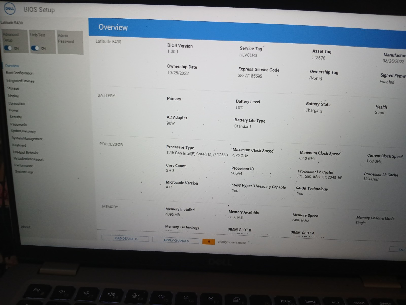 Dell Latitude 5430 14″ Laptop i7-1255U 4GB RAM 256GB SSD WIN11 #97