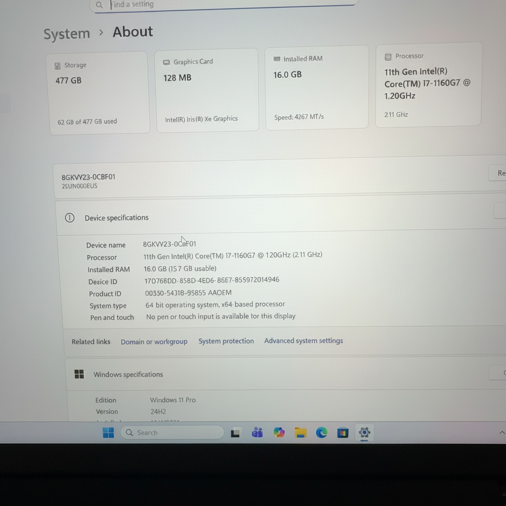 Lenovo ThinkPad X1 Carbon Gen 9 i7-1160G7 16GB RAM 512GB NVMe Win 11 Pro Touch