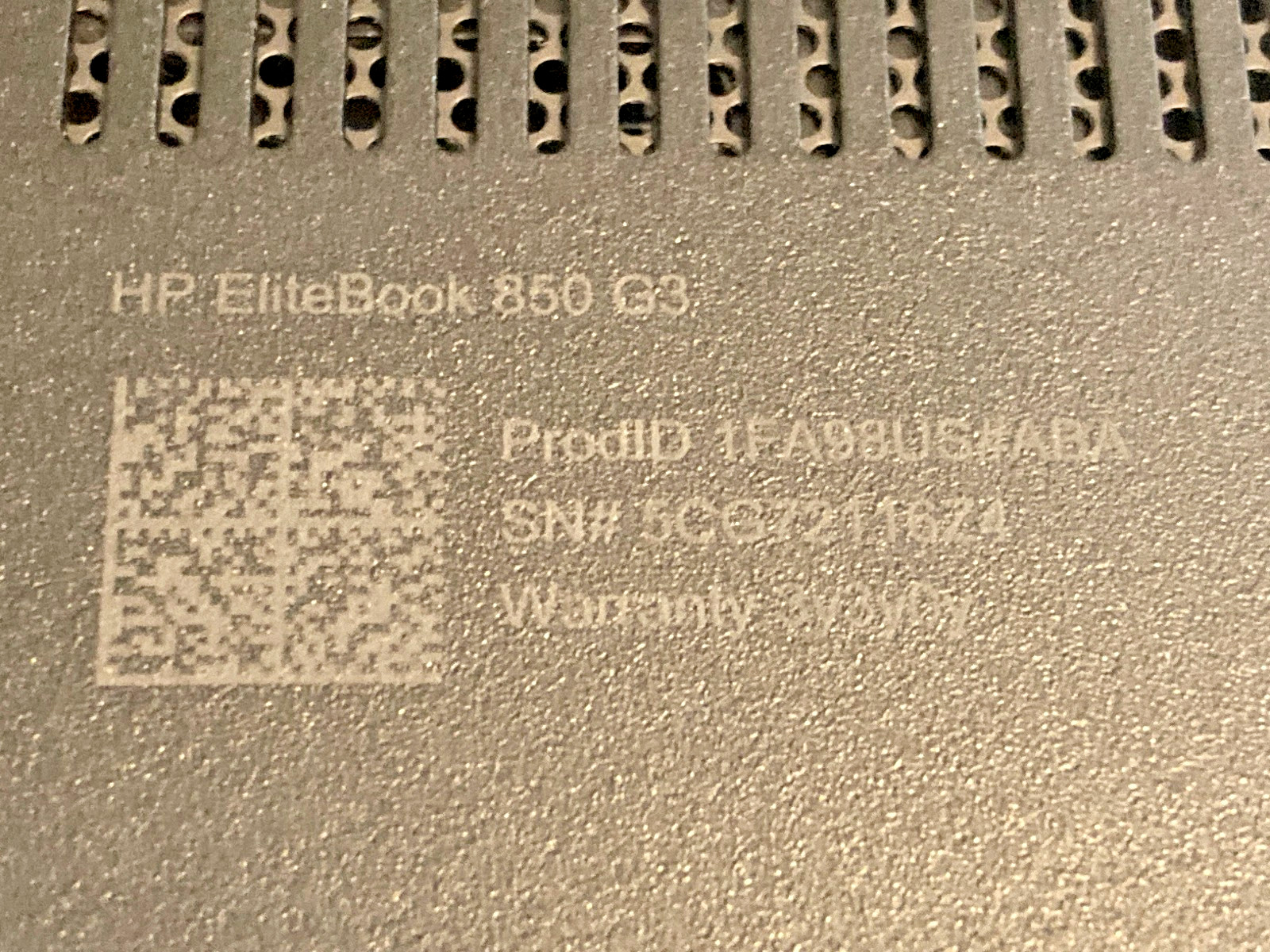 HP EliteBook 850 G3 15.6″ Laptop – i7-6600U 2.60GHz 8GB RAM 256GB SSD WIN 11 PRO