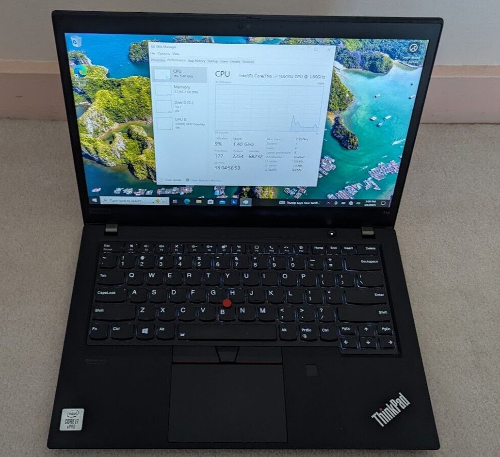 Lenovo T14 G1 i7-10610U 48GB RAM/500 GB SSD – Win 10 Pro TOUCHSCREEN