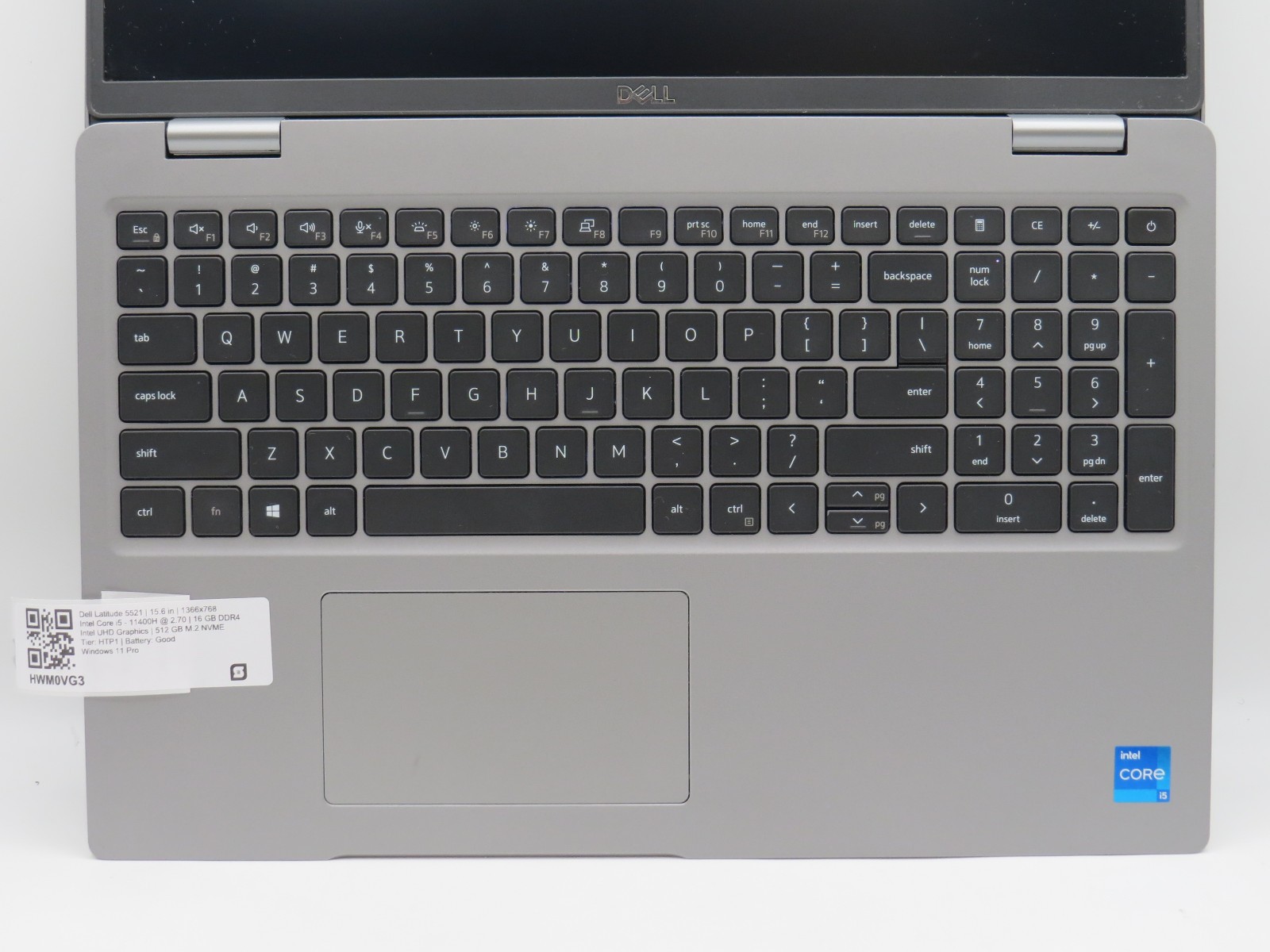 Dell Latitude 5521 i5-11400H @ 2.7GHz 16GB DDR4 512GB m2 Win 11 No AC