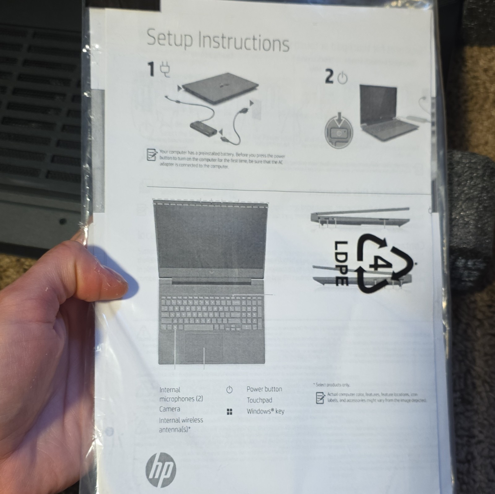 HP Victus 16in Gaming Laptop Intel Core i7 Windows Black w/ Charger