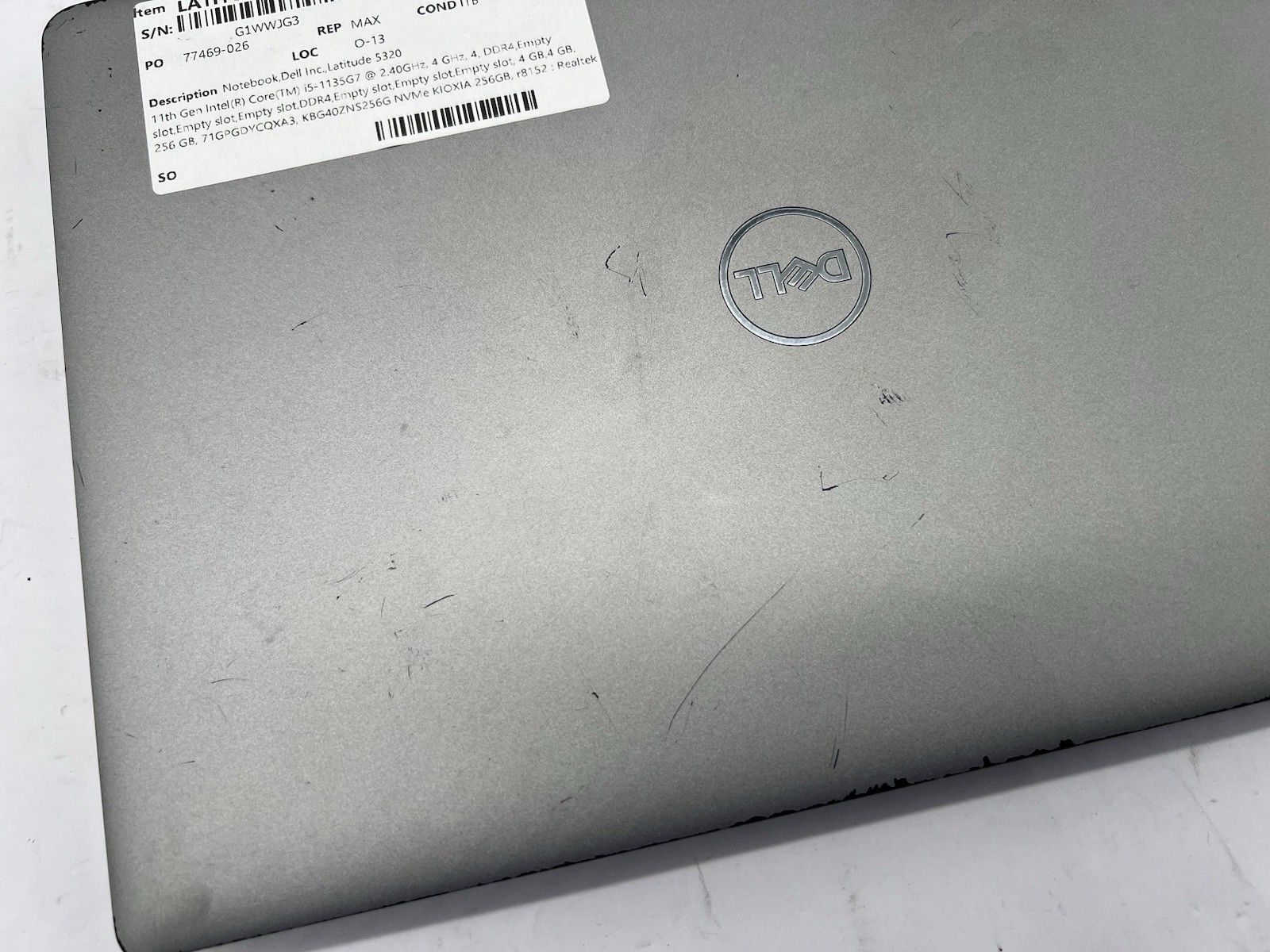 Dell Latitude 5320, Intel i5-1135G7, @2.40GHz, 8GB RAM, 256GB NVMe-No OS/Adapter