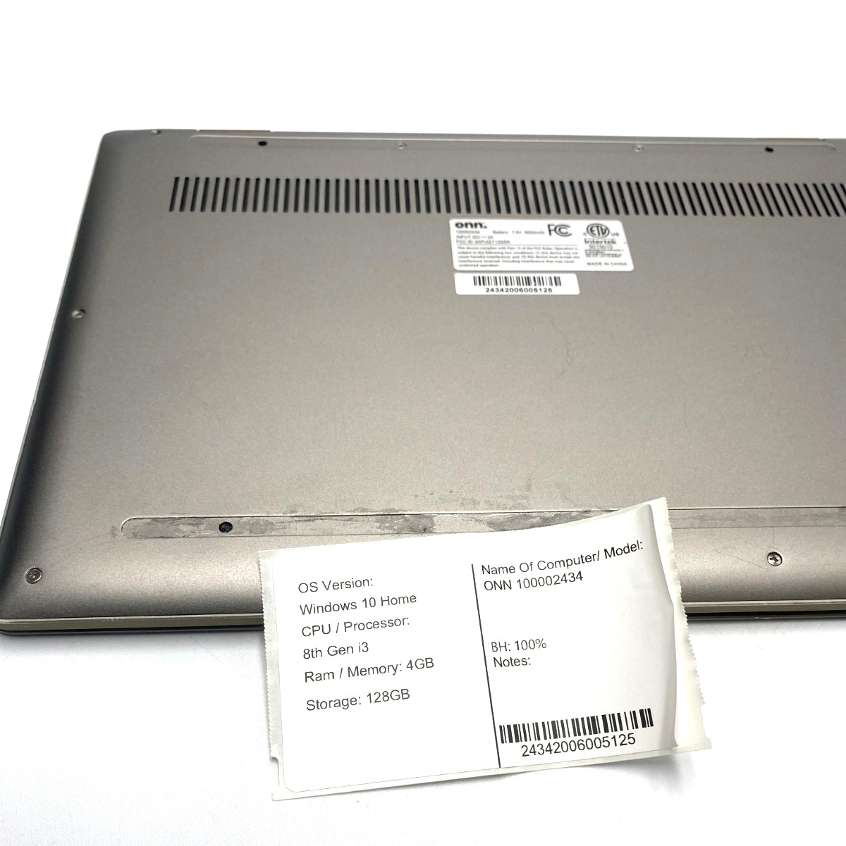 ONN 100002434 Windows 10 Home 8th Gen i3 4GB 128GB (L-6)