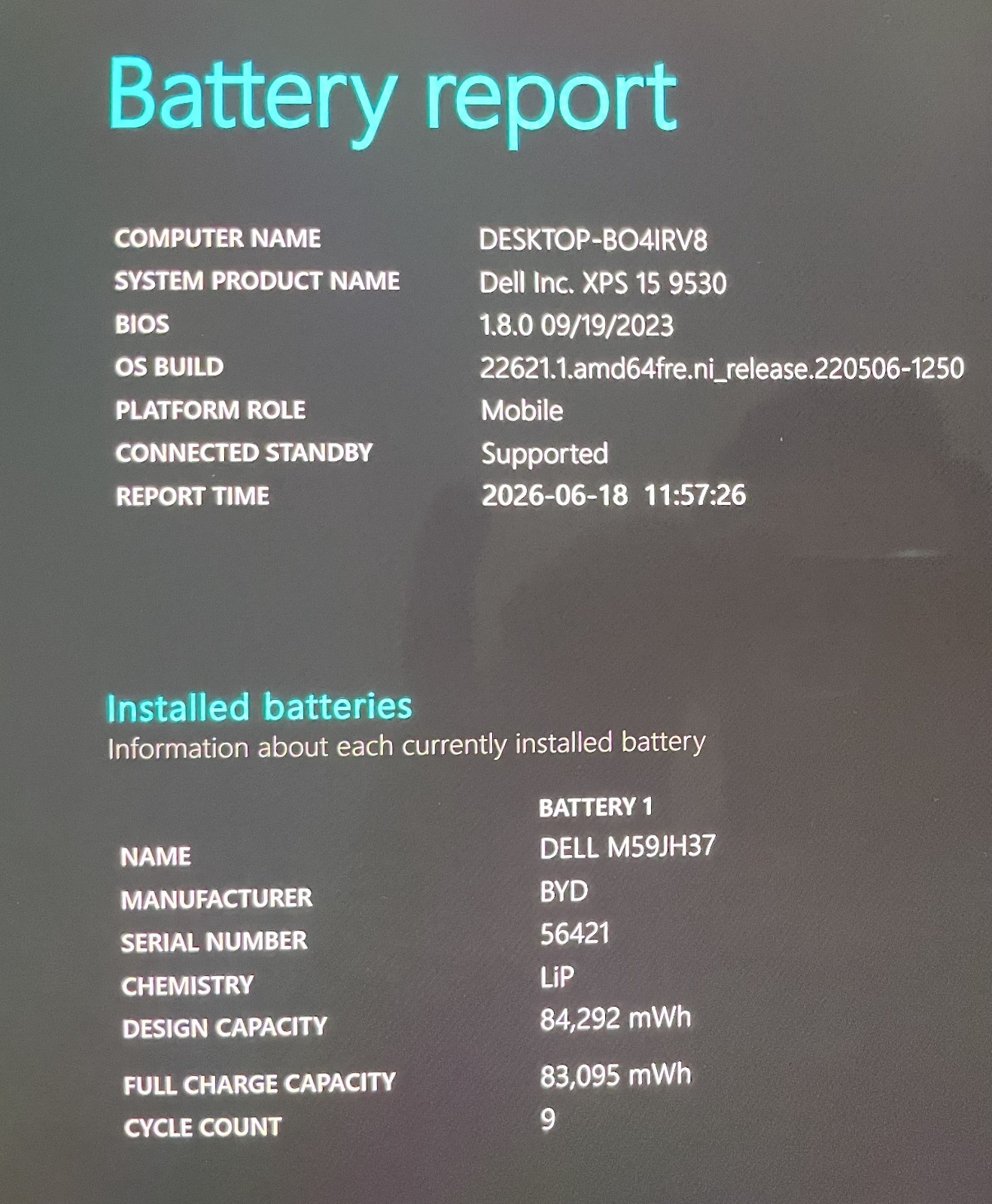 Dell XPS 15 9530 3.5K OLED Touch i7-13700H 32GB 1TB SSD RTX 4050 – 100% Battery