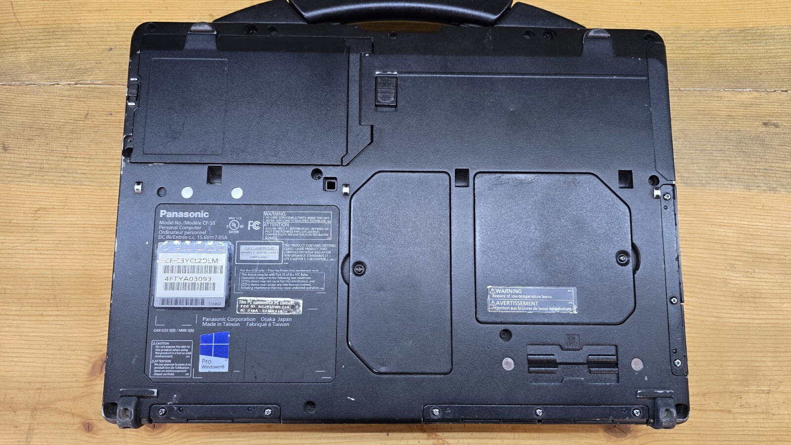 Panasonic Toughbook CF 53 Core i5 3340M 2.70GHz 8GB RAM NO SSD Win 10 Pro
