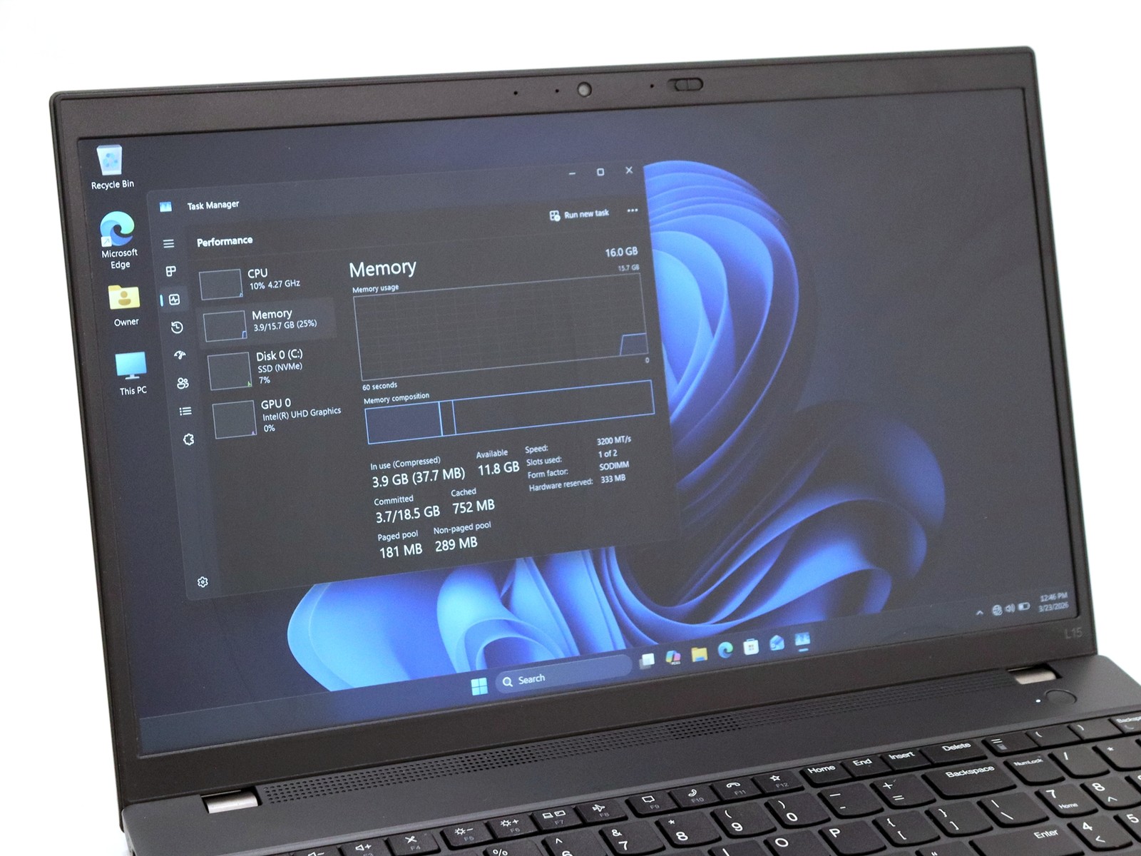Lenovo ThinkPad L15 Gen 3 15.6″ Intel i5-1245U 16GB 256GB NVMe W11P – See Desc.