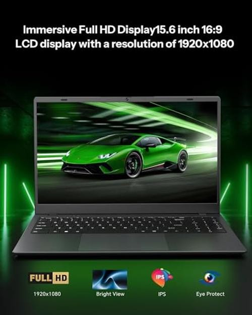 15.6 Inch Laptop with Pentium Gold 6500Y(Up to 3.4GHz), 8GB RAM 256GB 256 GB