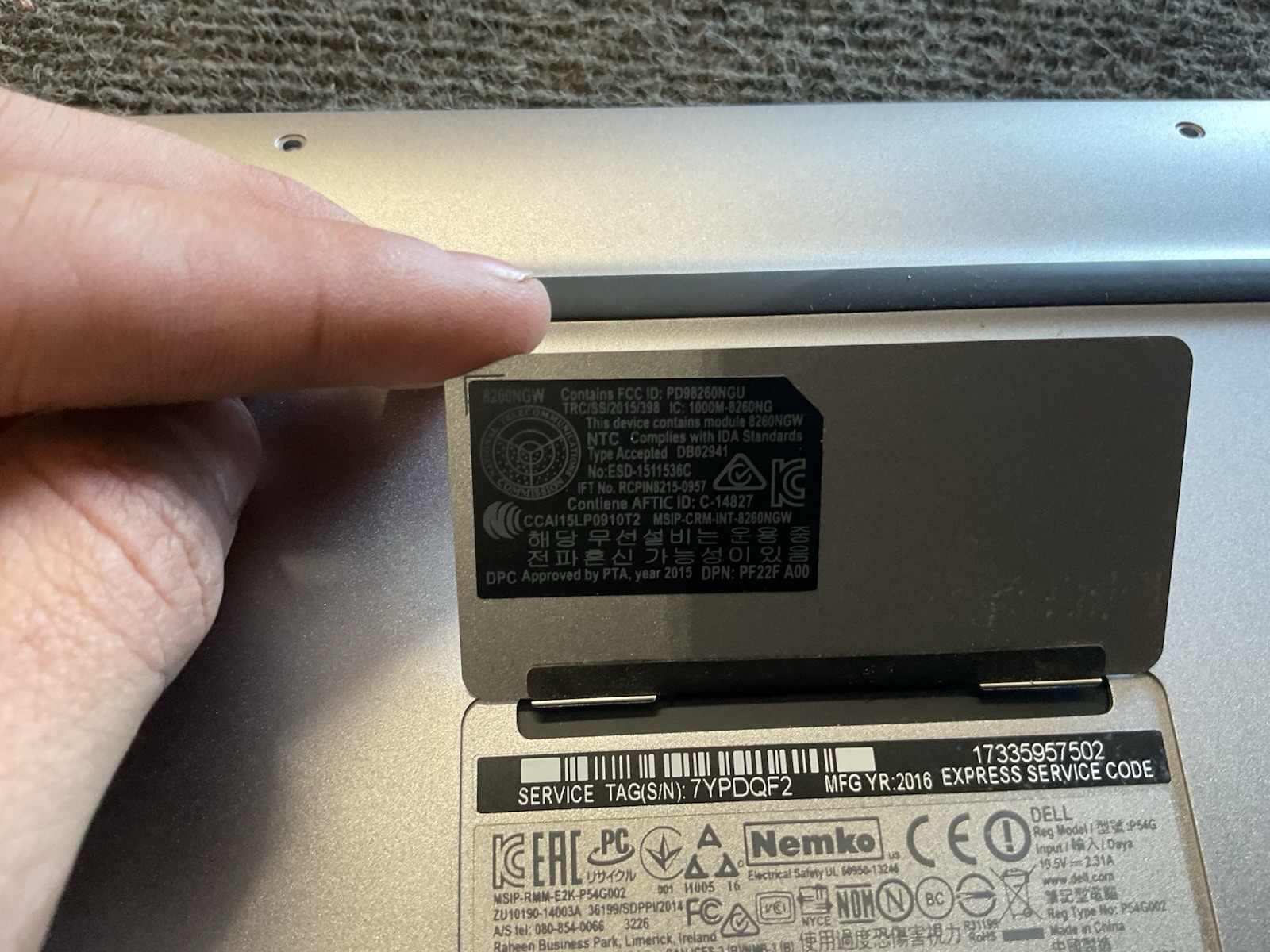 Dell XPS 13 9350 i7-6600U 8GB Ram Excellent Battery Health Laptop NO hard drive