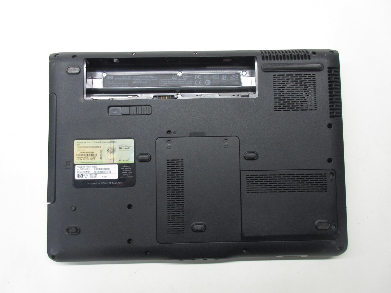 HP Pavilion dv6448se Laptop AMD Turion 64 x2 2GB Ram No HDD or Battery