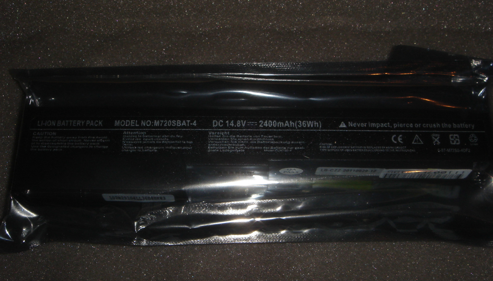 Original Battery CLEVO 6-87-m72ss-4sf2 bat-7350 bat-m735t M720-13 1/