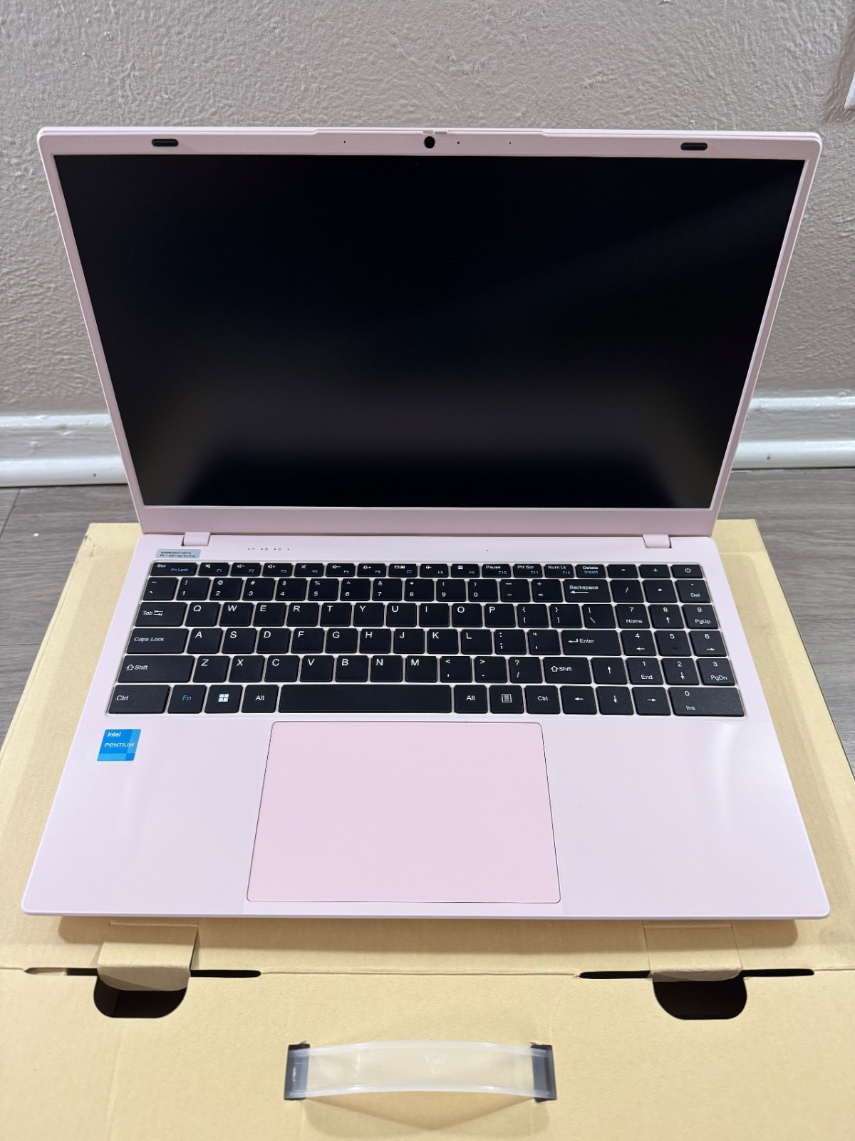 RNRUO 15.6″ Pink Laptop Intel Pentium Gold 6500Y 8GB Win11 Home