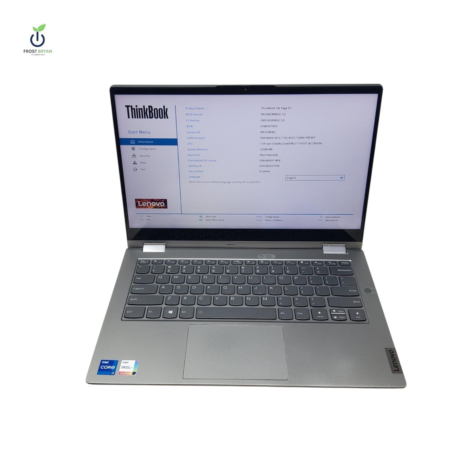 LENOVO ThinkBook 14s Yoga ITL i7-1165G7 8GB No SSD/OS Grade D [READ]