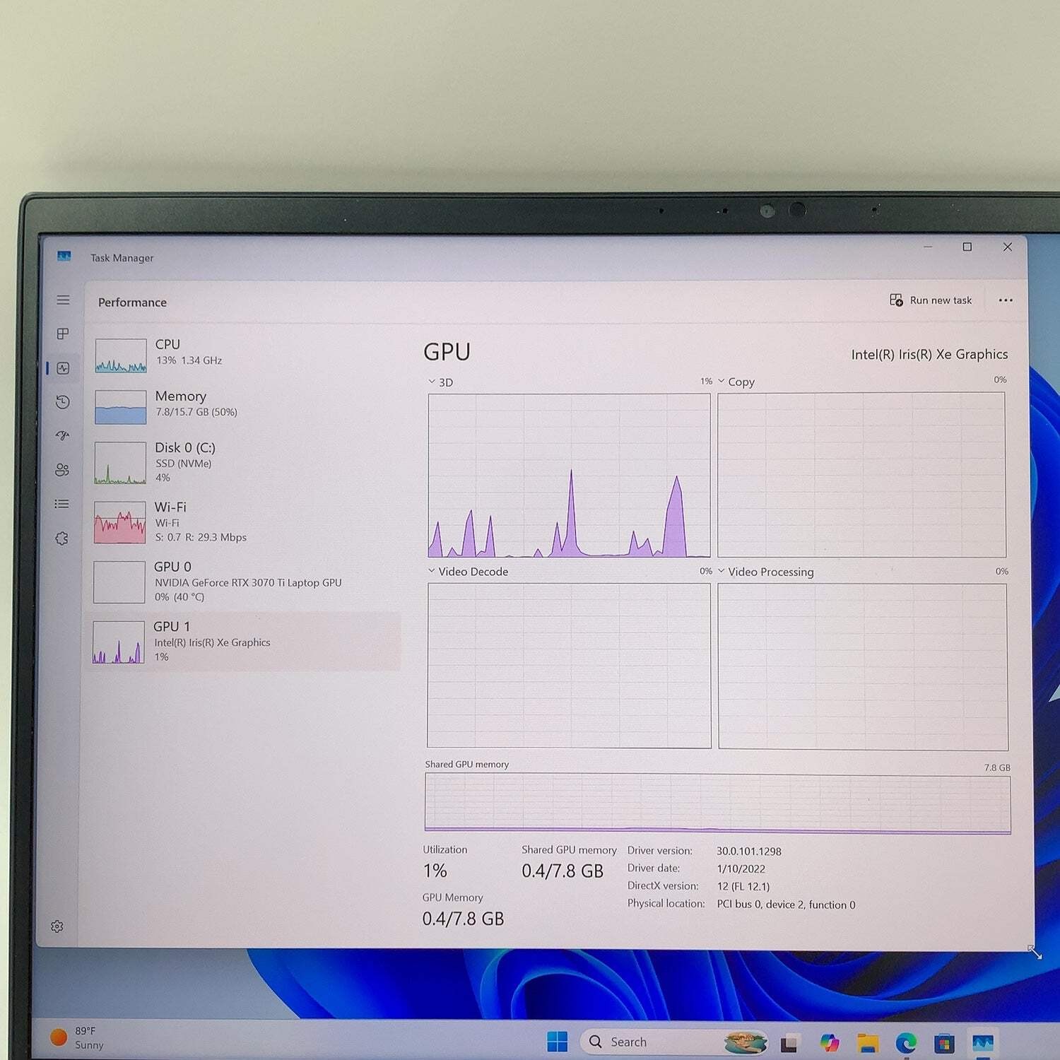 Razer Blade 15 RZ09-0421 i7-12800H 2.4GHz 16GB RAM 1TB SSD GeForce RTX 3070 Ti