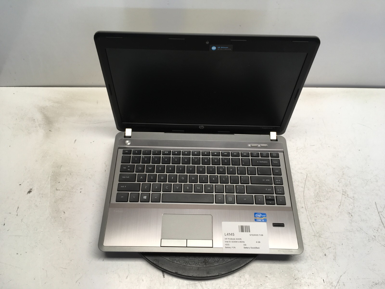 HP ProBook 4440S Intel i5-3230M 2.6GHz 4 GB NO HDD No Batt