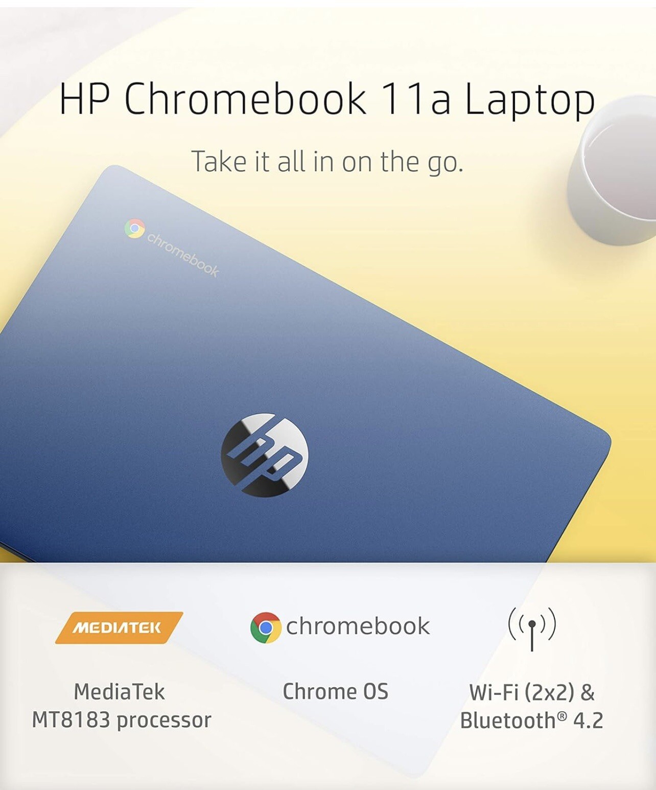 HP Chromebook 11a 11.6” (32GB SSD, MediaTek MT8183, 2.0GHz, 4GB RAM) Chromebook