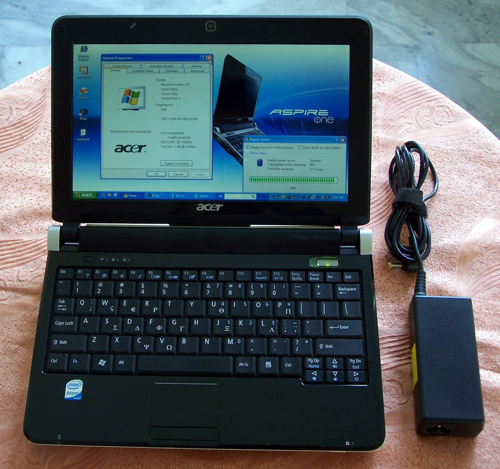 Acer Aspire One kav10 (D150), Intel N280 1.66GHz, 2GB, 160GB, Win XP, 10.1″