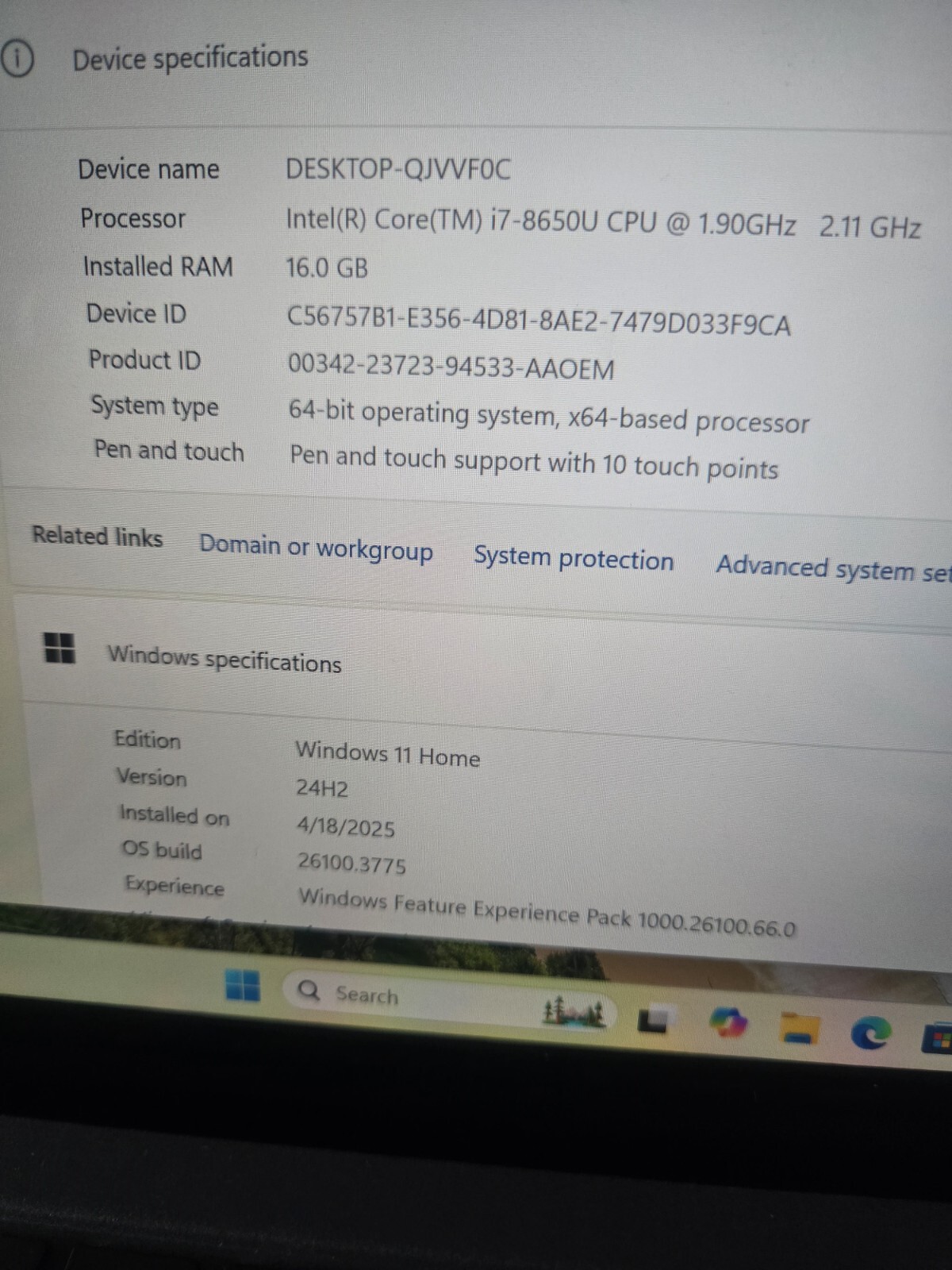 Microsoft Surface Pro 7 i7-10th Gen 16Gb 256Gb Kb & Pen