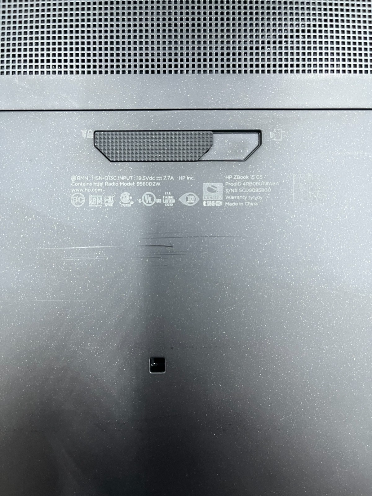 HP zBook 15 G5 i7-8750H 2.20GHz 16GB Ram 256GB SSD Win 11 Pro P1000