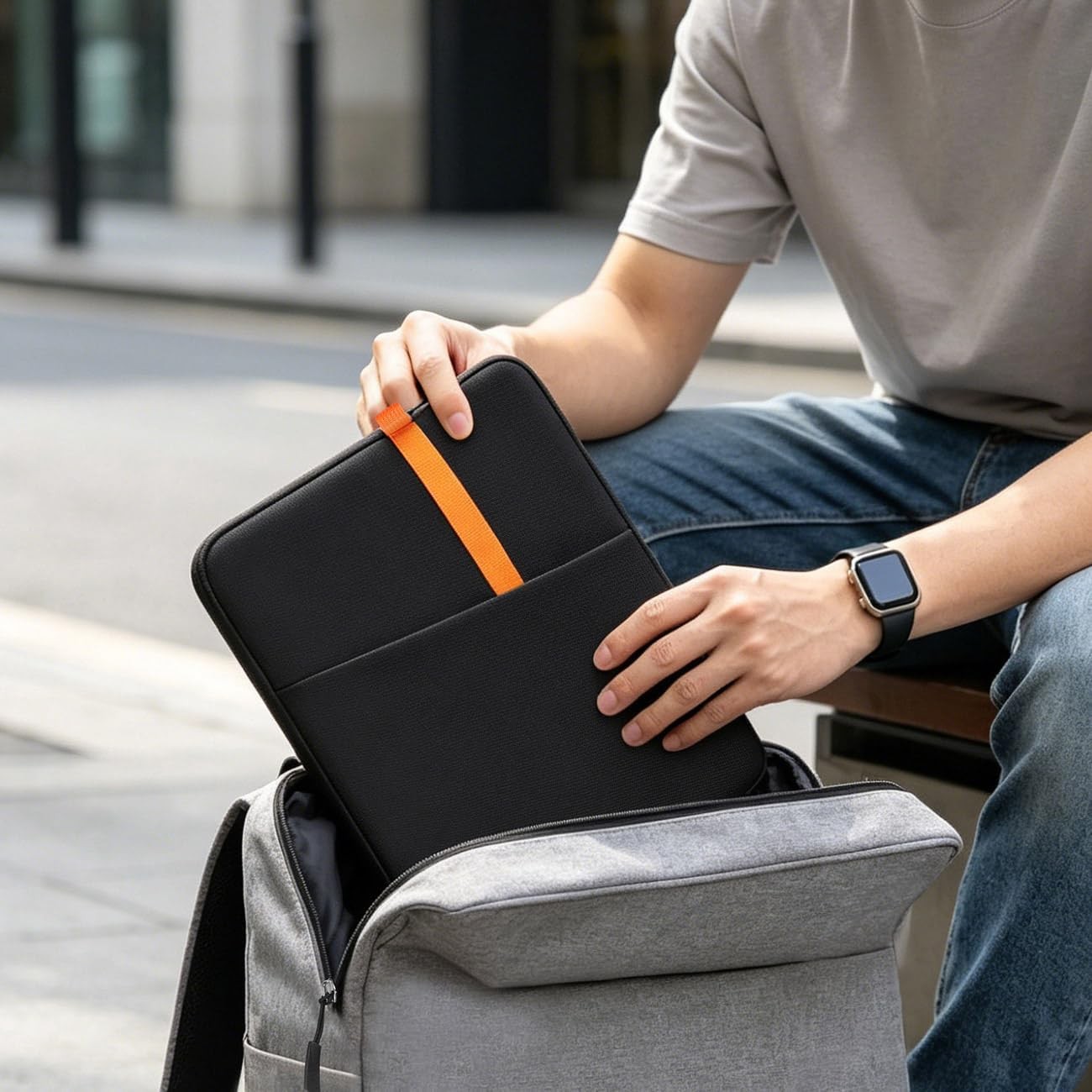 NIDOO Black 16″ Laptop Sleeve Carrying Case for Lenovo Legion, Dell, MacBook Pro